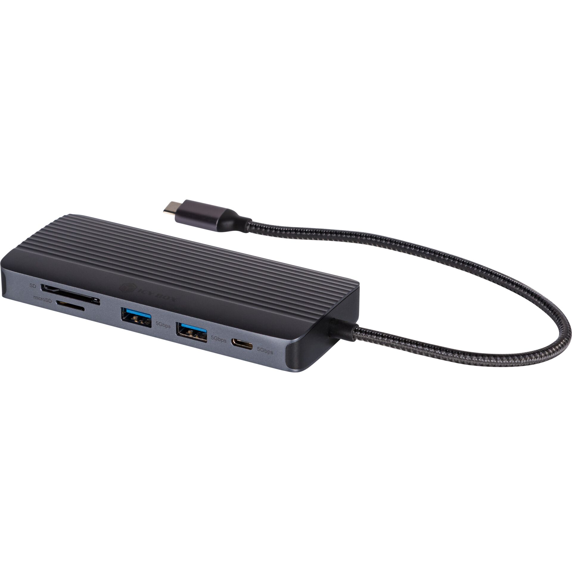 USB-C Hub, Ethernet Dongle, USB-A Ports, SD Card Slot, RJ45 Adapter