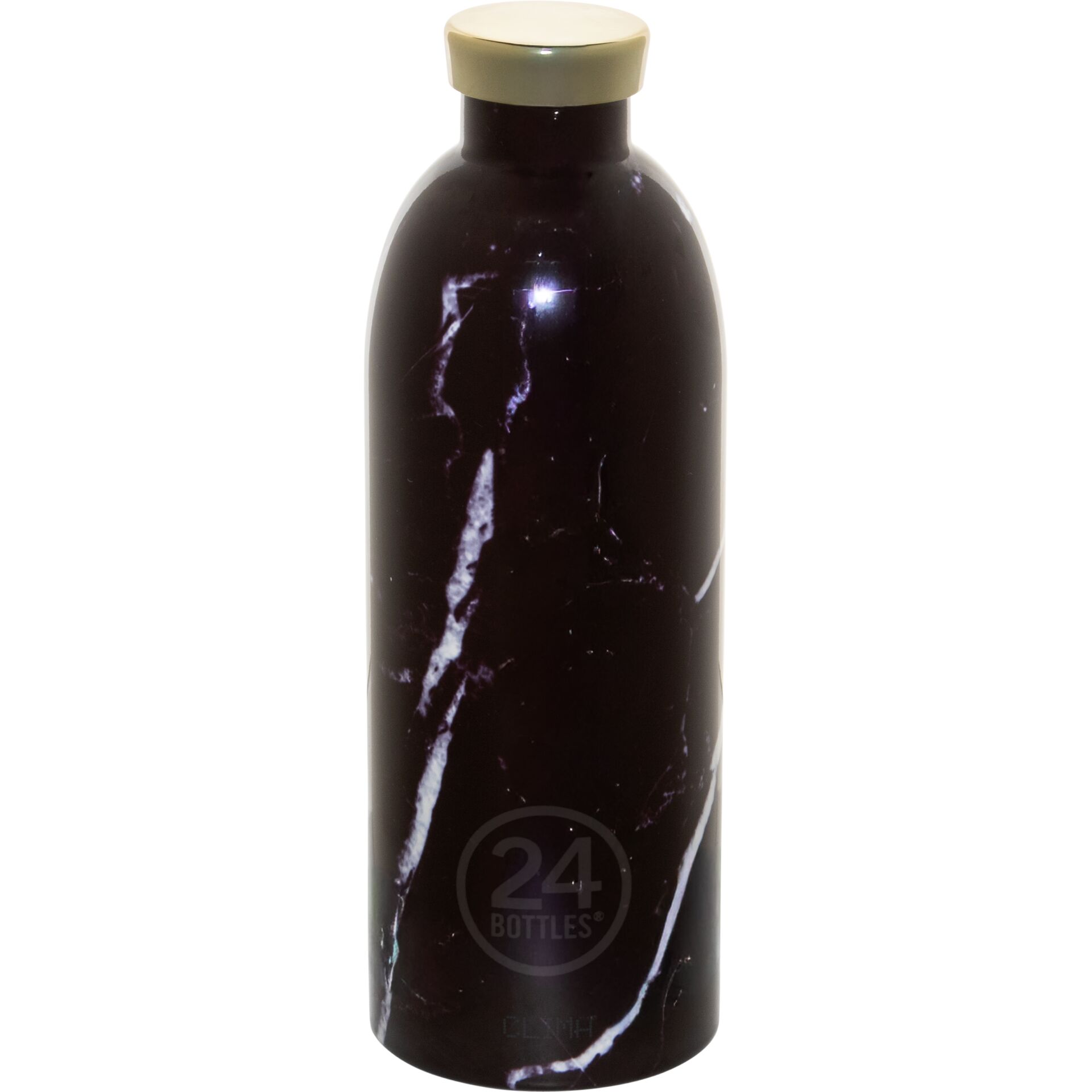 Flasche, Wasserflasche, Schwarz, Marmoroptik, 24 Bottles