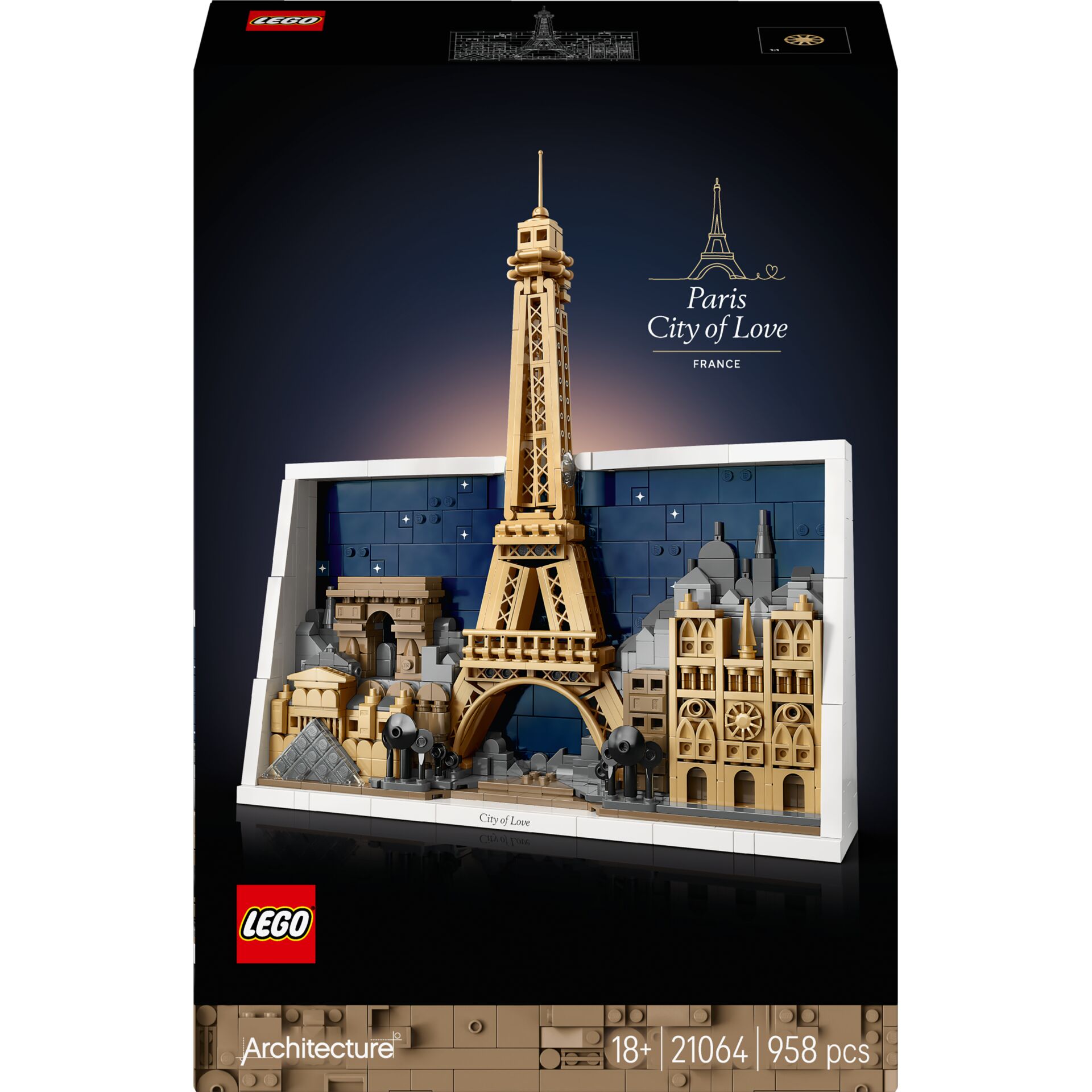 Eiffelturm, Architekturbausatz, Lego Architecture, Paris-Szene, Steinbausteine
