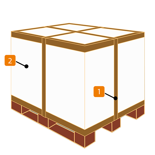 box, Verpackung, Kiste, Palette, weiße Paneele
