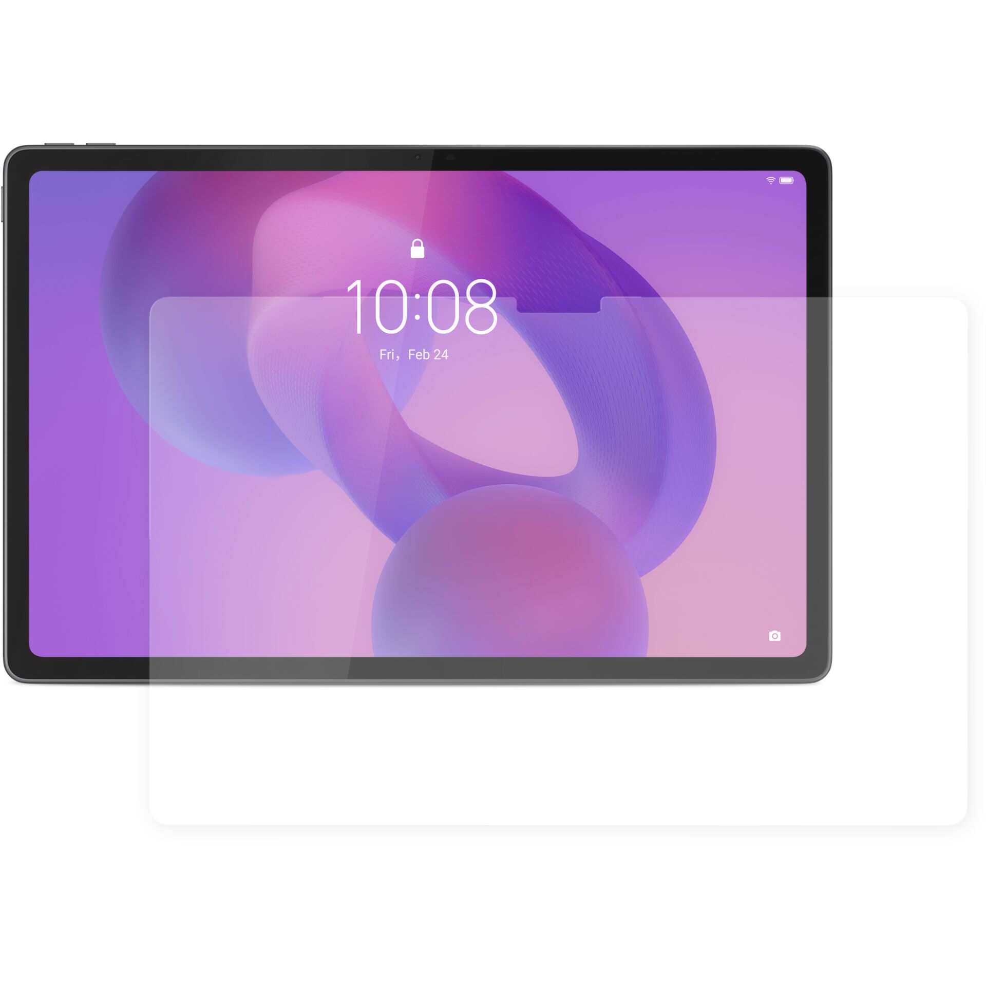 tablet, tablet with screen, bildschirmfolie, lila verlauf, abgerundete kanten