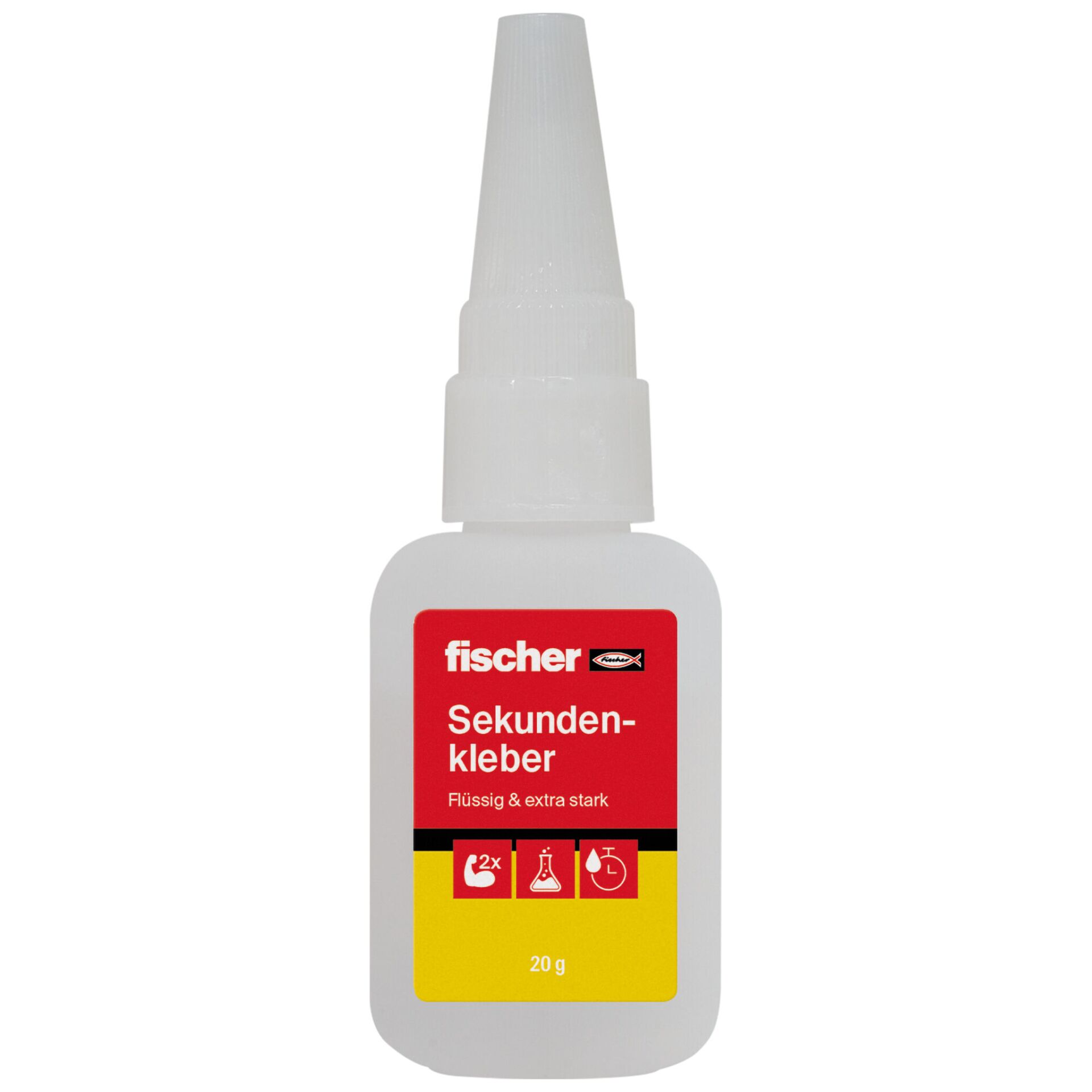 Sekundenkleber, Klebemittel, Flüssig, Kunststoffflasche, 20 g