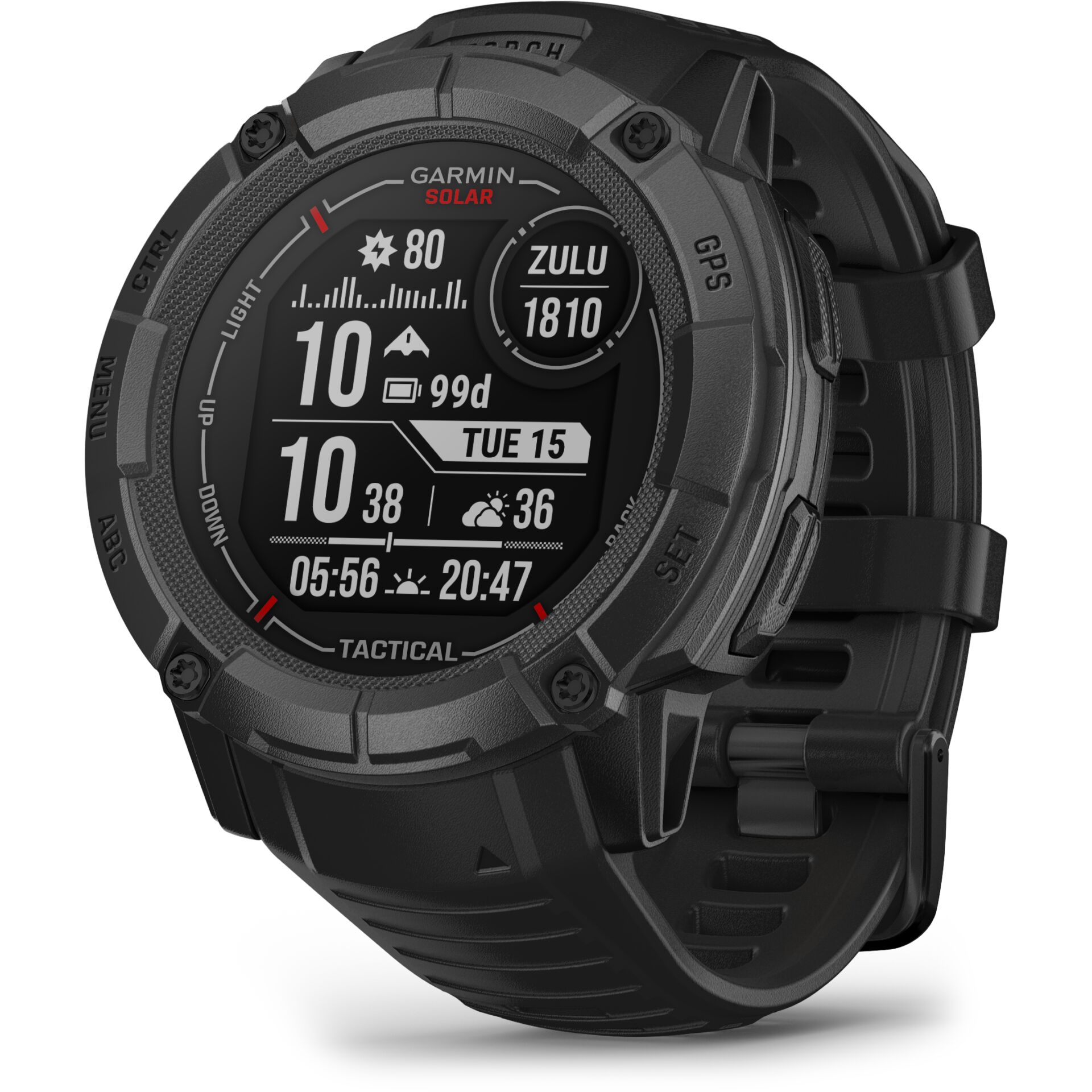 Smartwatch, Gummiarmband, Digital Display, Taktisch, GPS
