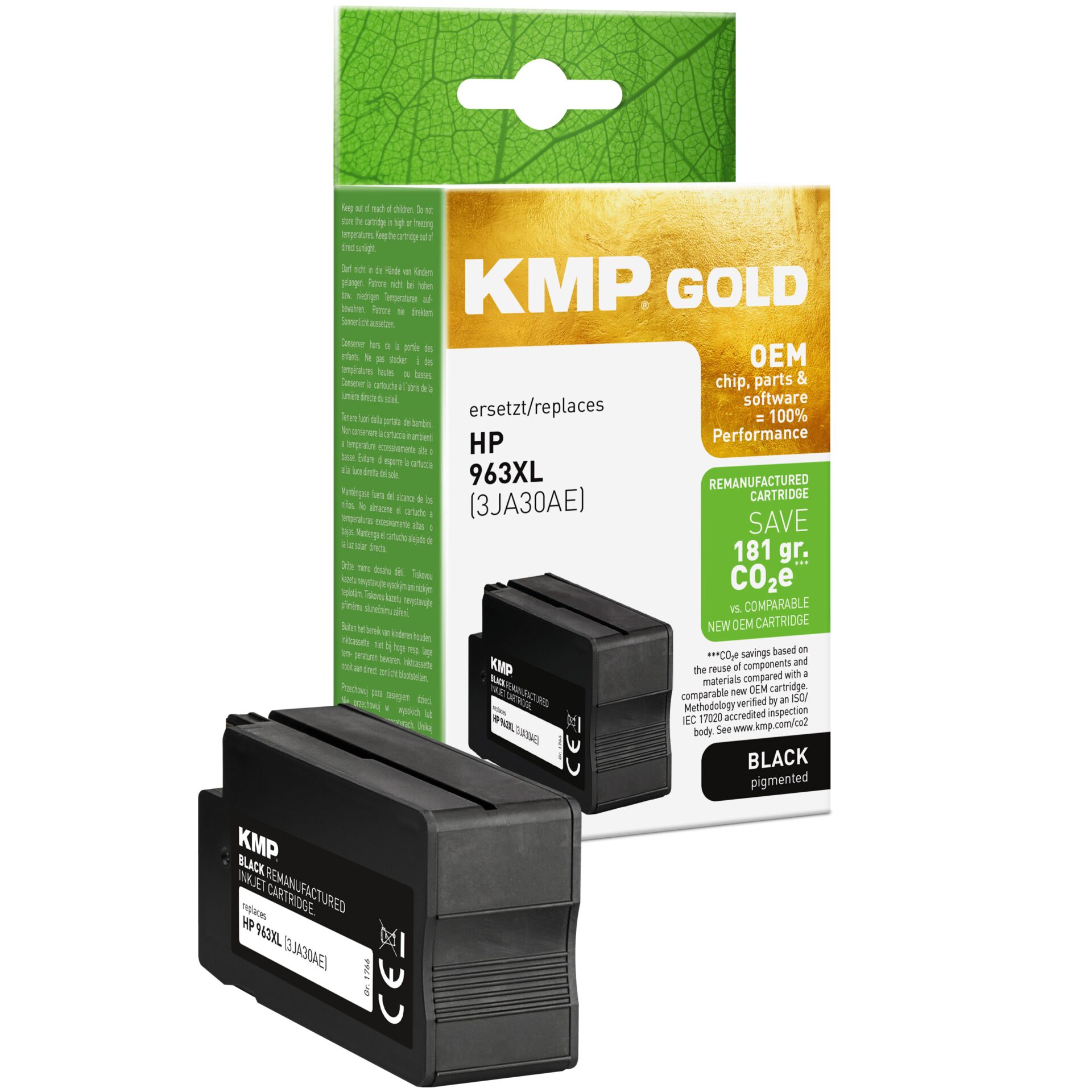 Adapter, Elektronik, Tintenpatrone, Ersatzpatrone, KMP Gold, Schwarzpigmentiert, Druckerzubehör