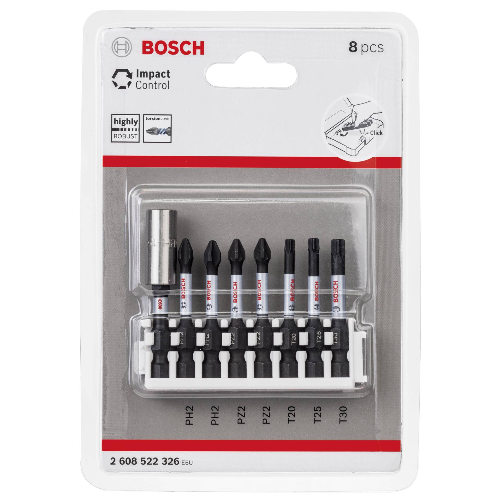 Bosch Impact Control 50 mm 8-pcs  Bitpack