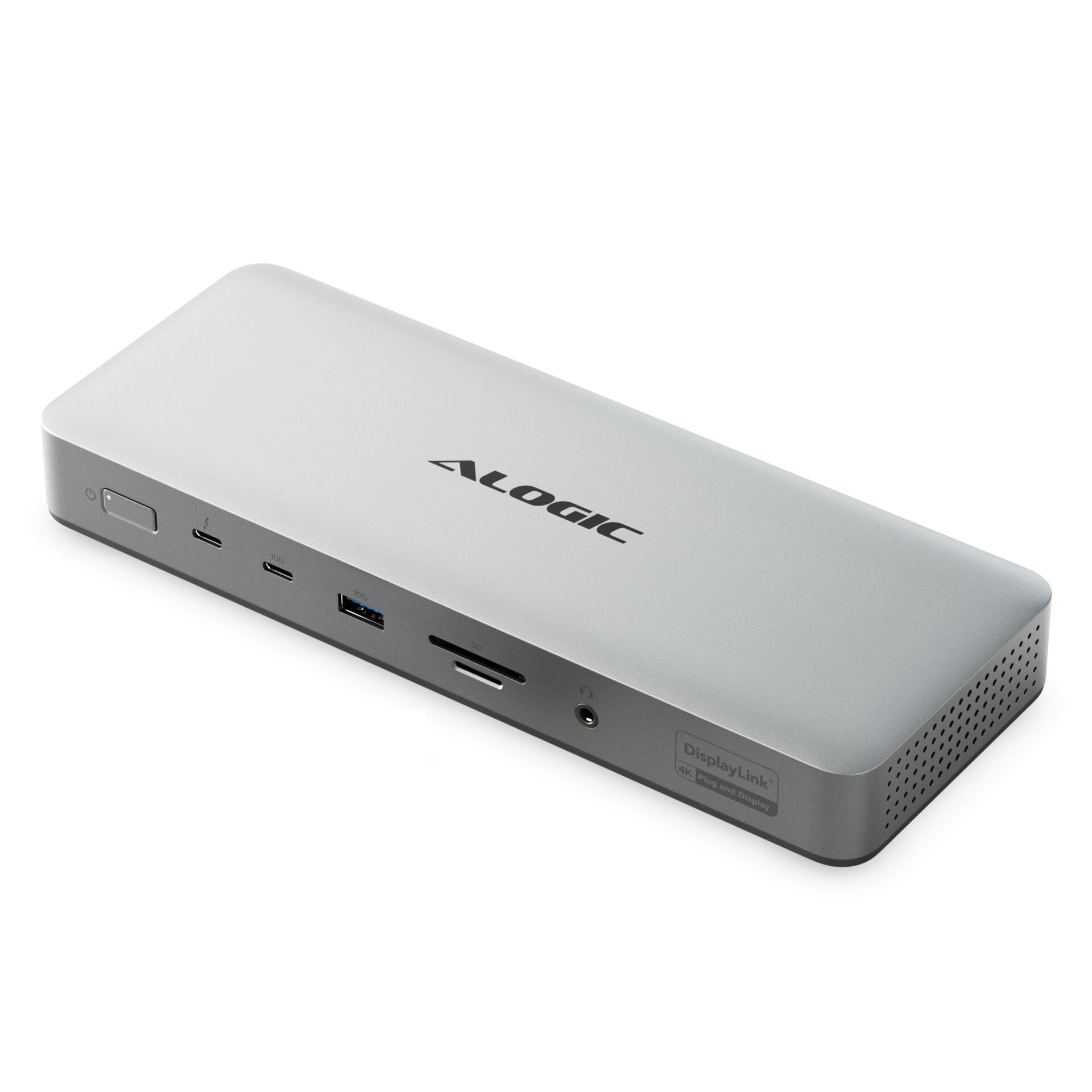 docking station,  USB-C Hub,  Aluminium,  Silber,  DisplayLink