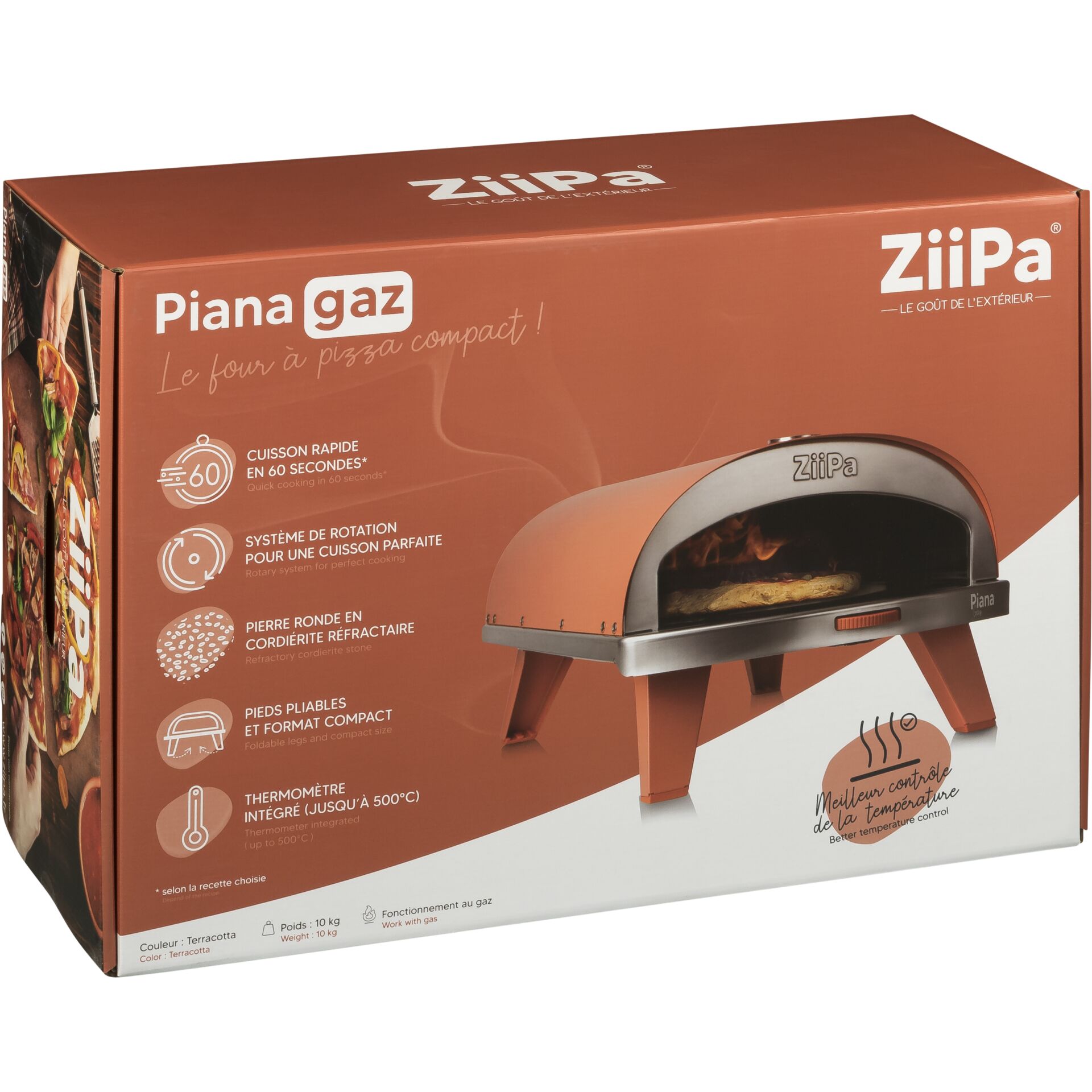 ZiiPa Piana Gas Pizza Oven  Terracotta