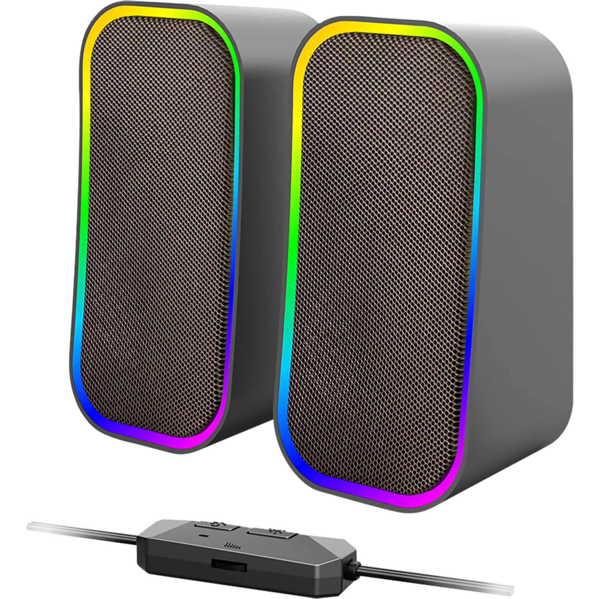 Lautsprecher, Stereosystem, USB-Speakers, RGB-Rand, Kabelgebunden