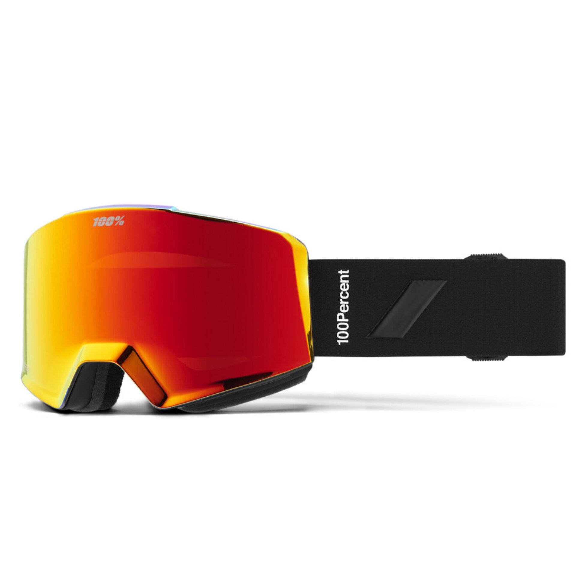 Skibrille, Goggles, Rote Spiegelgläser, Brille, Bandstrap