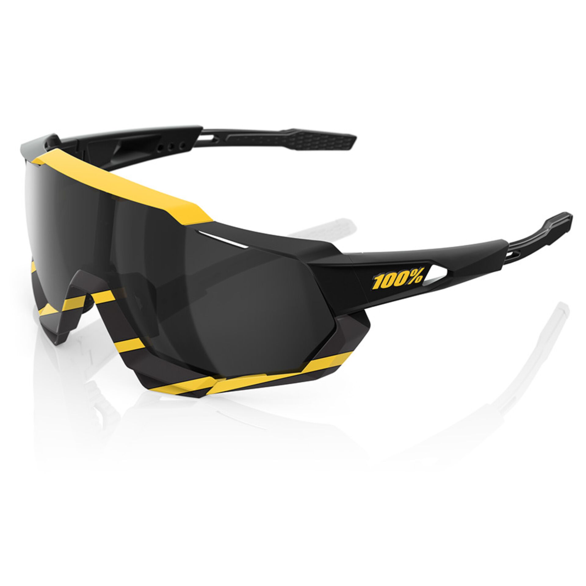 Sportsbrille, Schwarz-Gelb, Rahmenlos, UV-Schutz, Gleitschutz