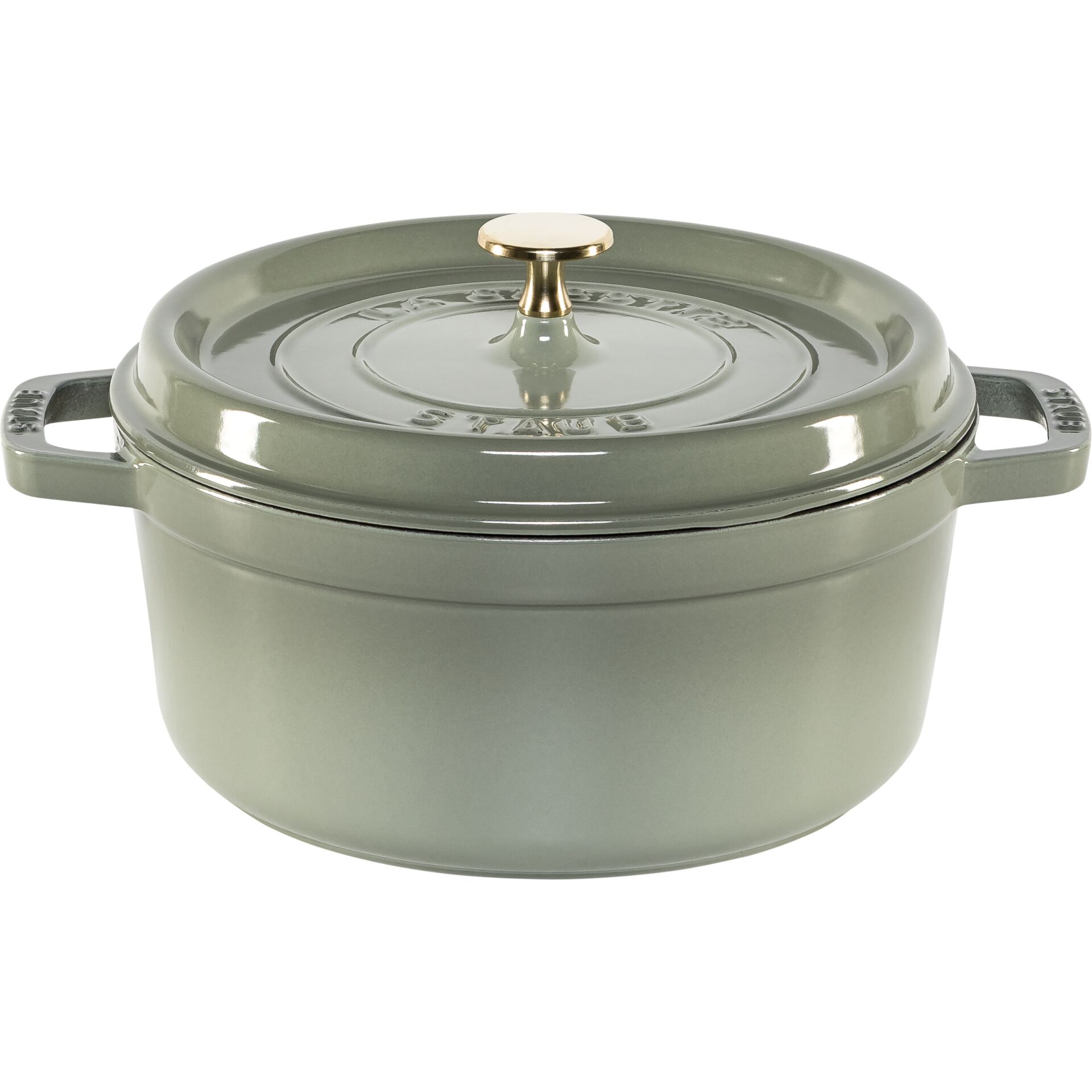 Dutch oven, Gusseisenoptik, Deckelknopf, Grün, Herdkompatibel