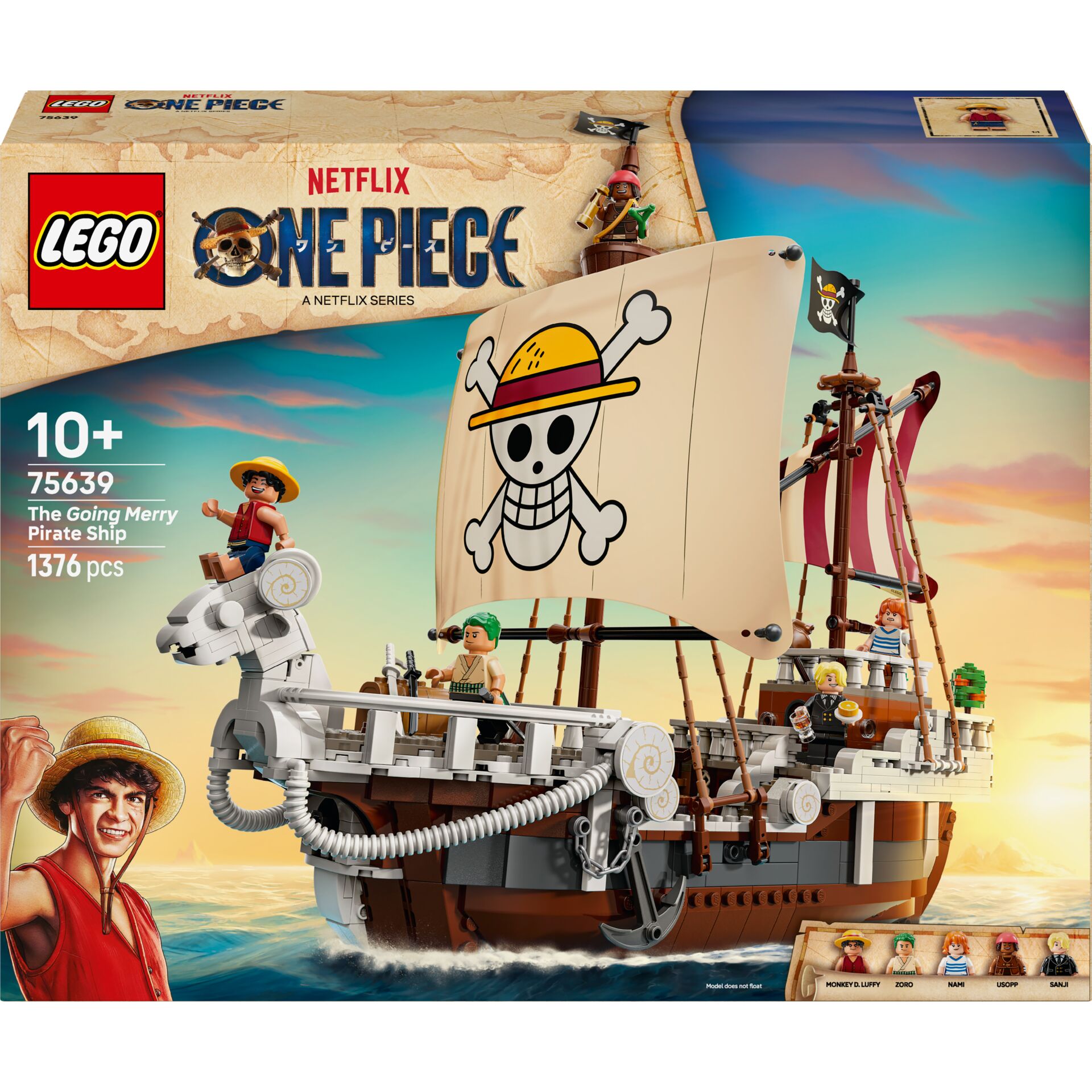 Lego, Pirate Ship, One Piece, Brick Model, Ship Sails