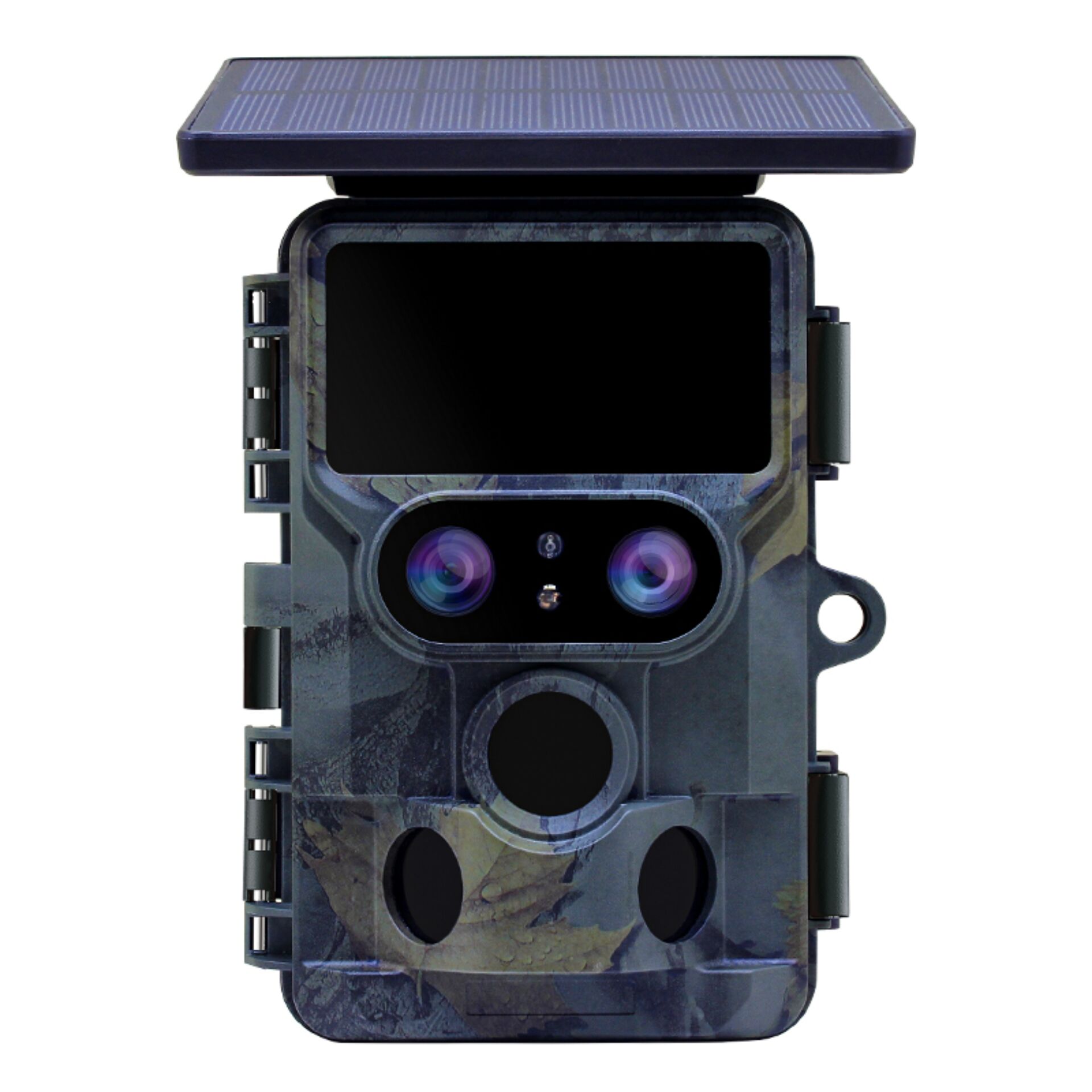 Trail-Kamera, Solarl panel, Tarnung, Infrarot-Kamera, Doppel-Objektiv
