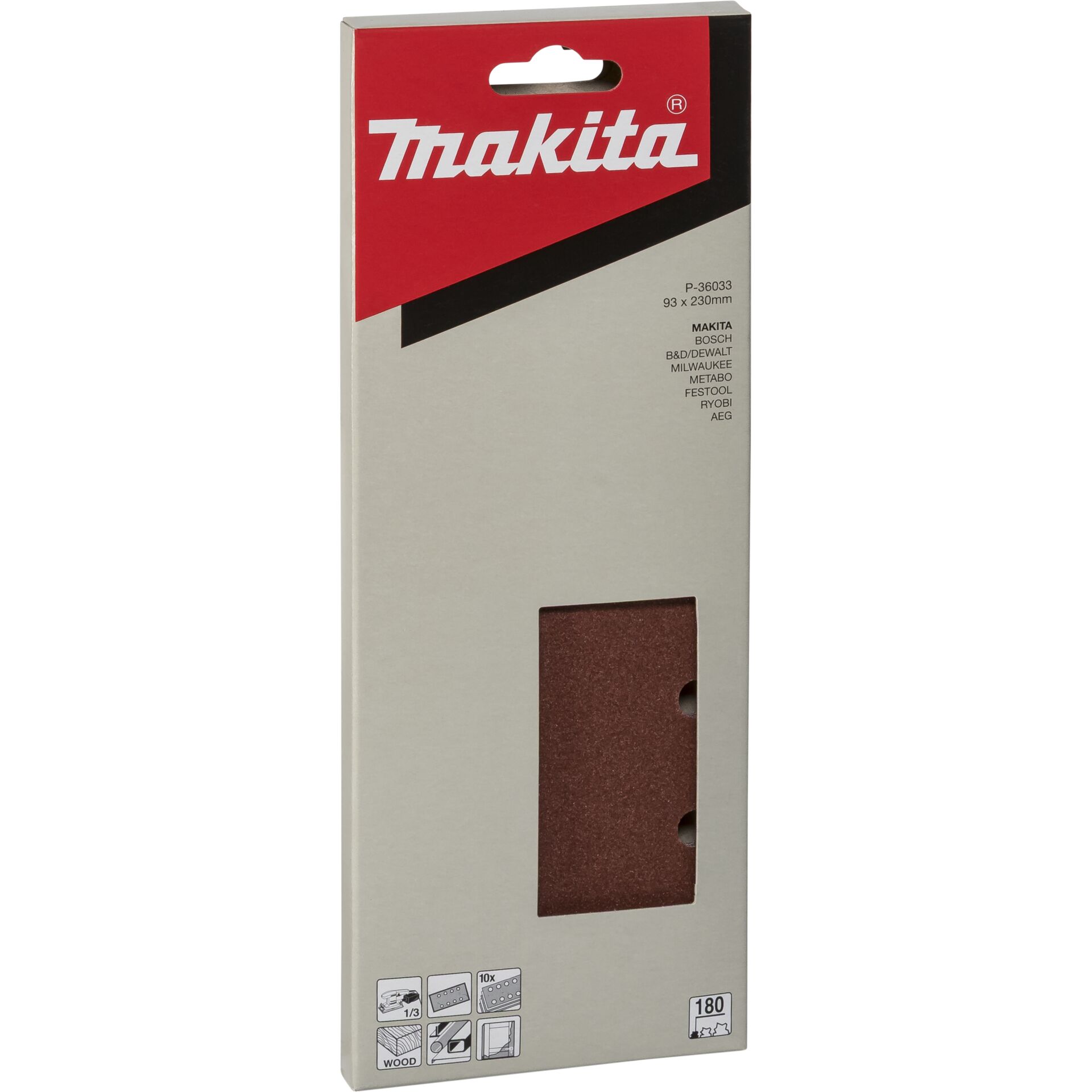 Makita Sand Paper 93x230mm K180  Perforated