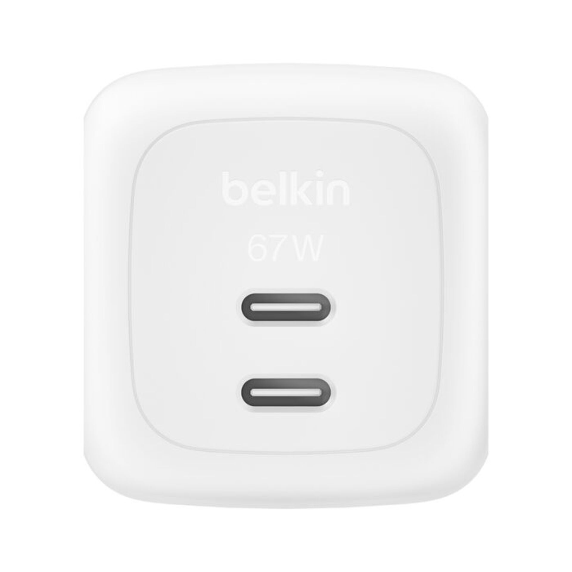 USB-C-Ladegerät, Duale USB-C, 67W, Adapter, Weiß