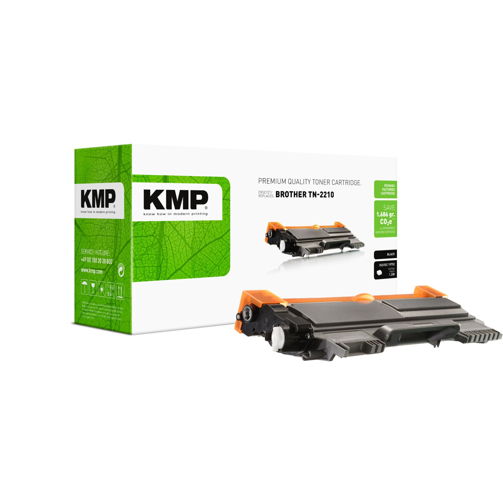 Werbung, Plakat, Tonerpatrone, KMP, Brother TN-2210 kompatibel, Schwarz, Gehäuse