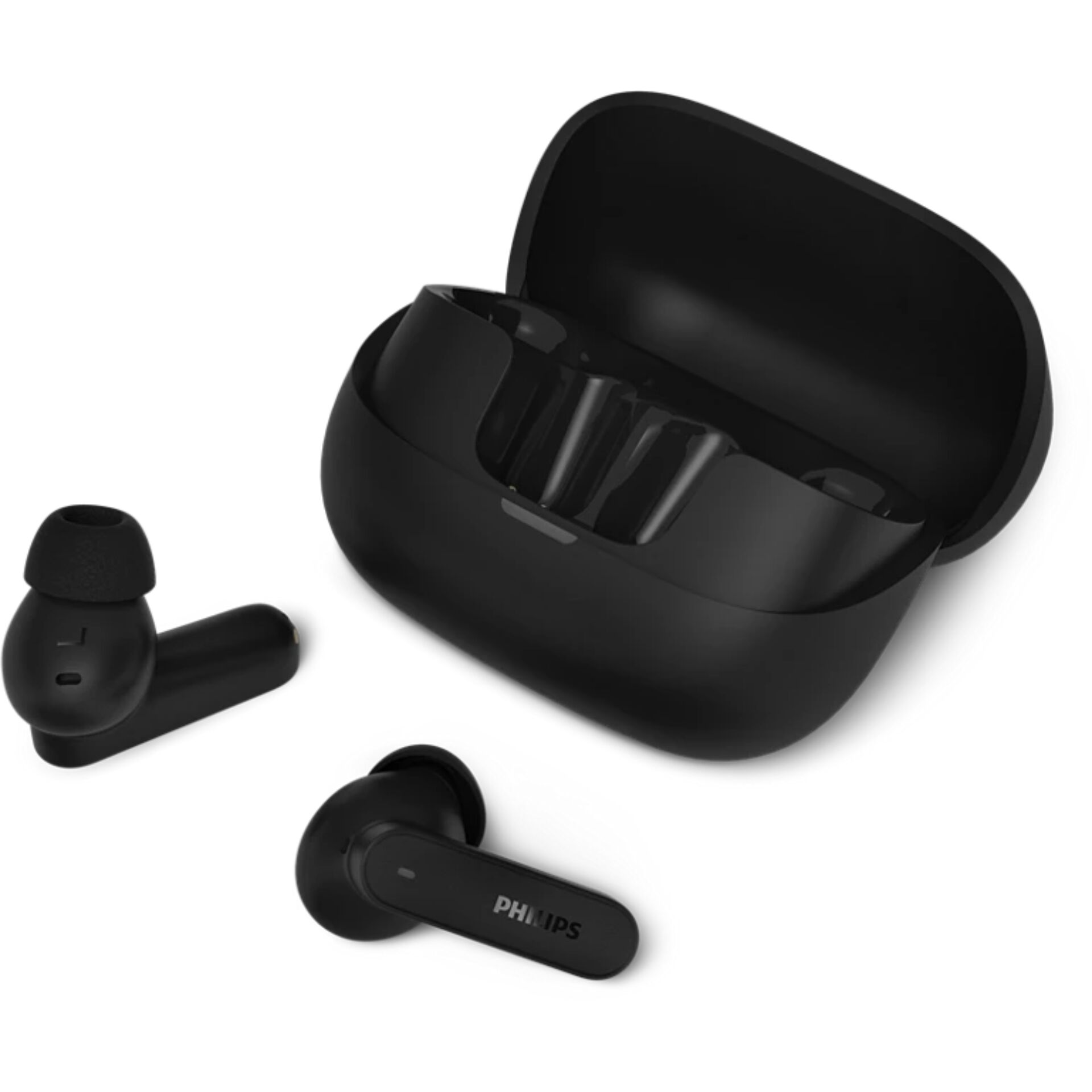 Kopfhörer, In-Ear, Bluetooth, Schwarz, Ladecase