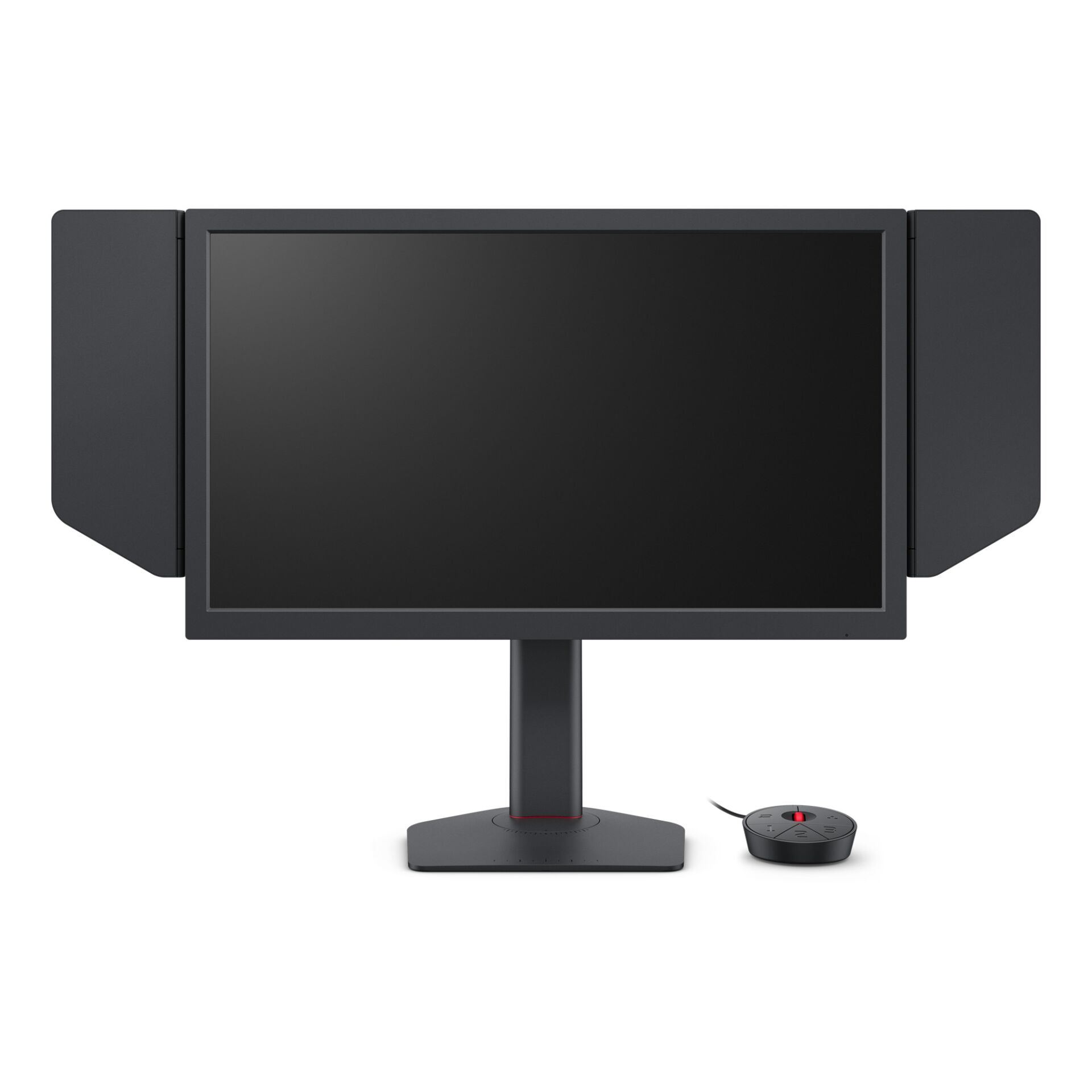 monitor, lcd, schwarz, stativ, clip-on lautsprecher