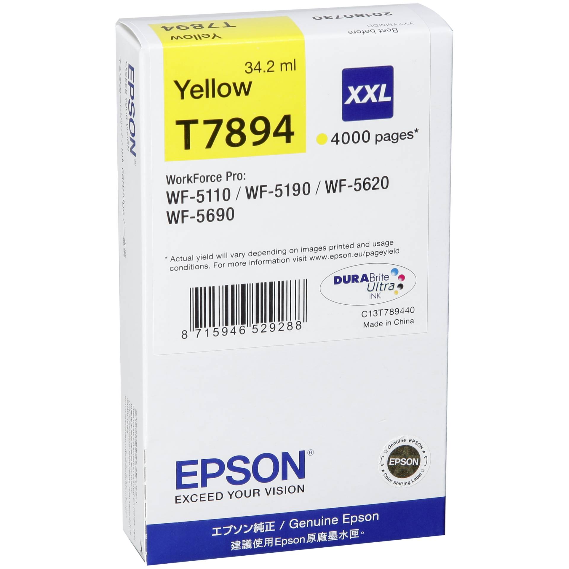 Epson DURABrite Ultra Ink XXL  ink cartridge yellow T 7894