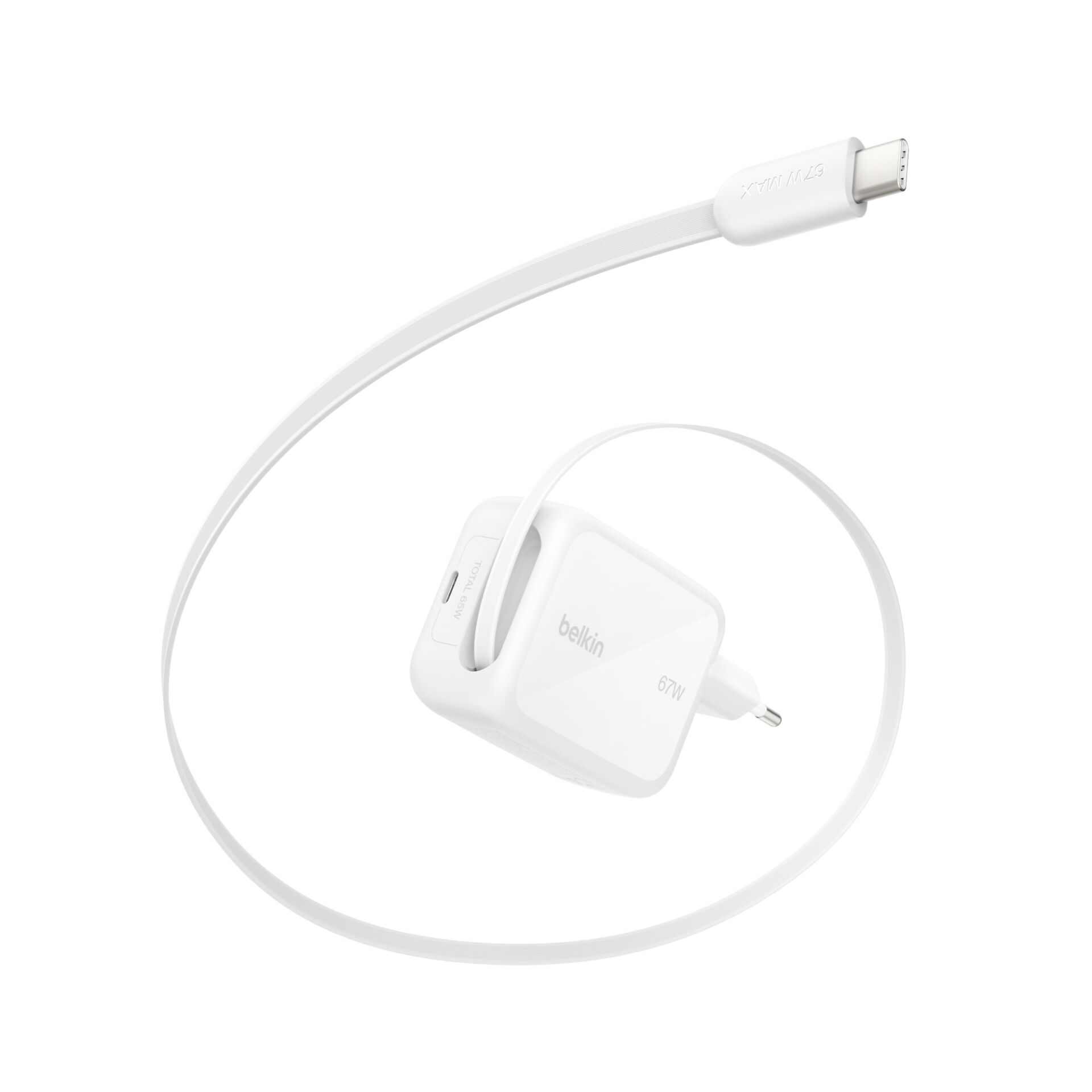 USB-C, Ladeadapter, Belkin, Weiß, Kabellos