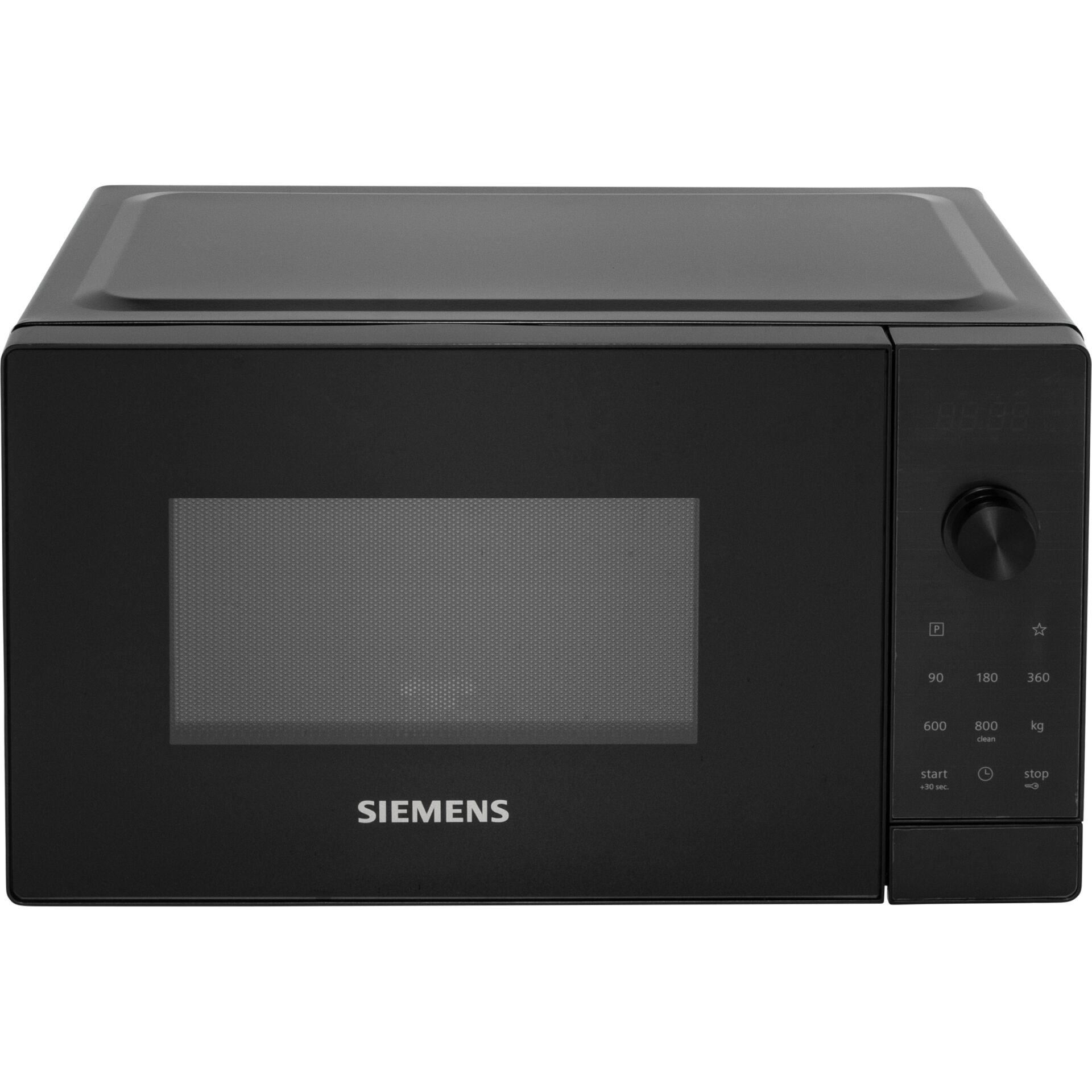 Mikrowelle, Schwarz, Digitaluhr, Glasklappe, Siemens, Mikrowelle, Küchengerät, Schwarz, Fronttür, Digitale Steuerung