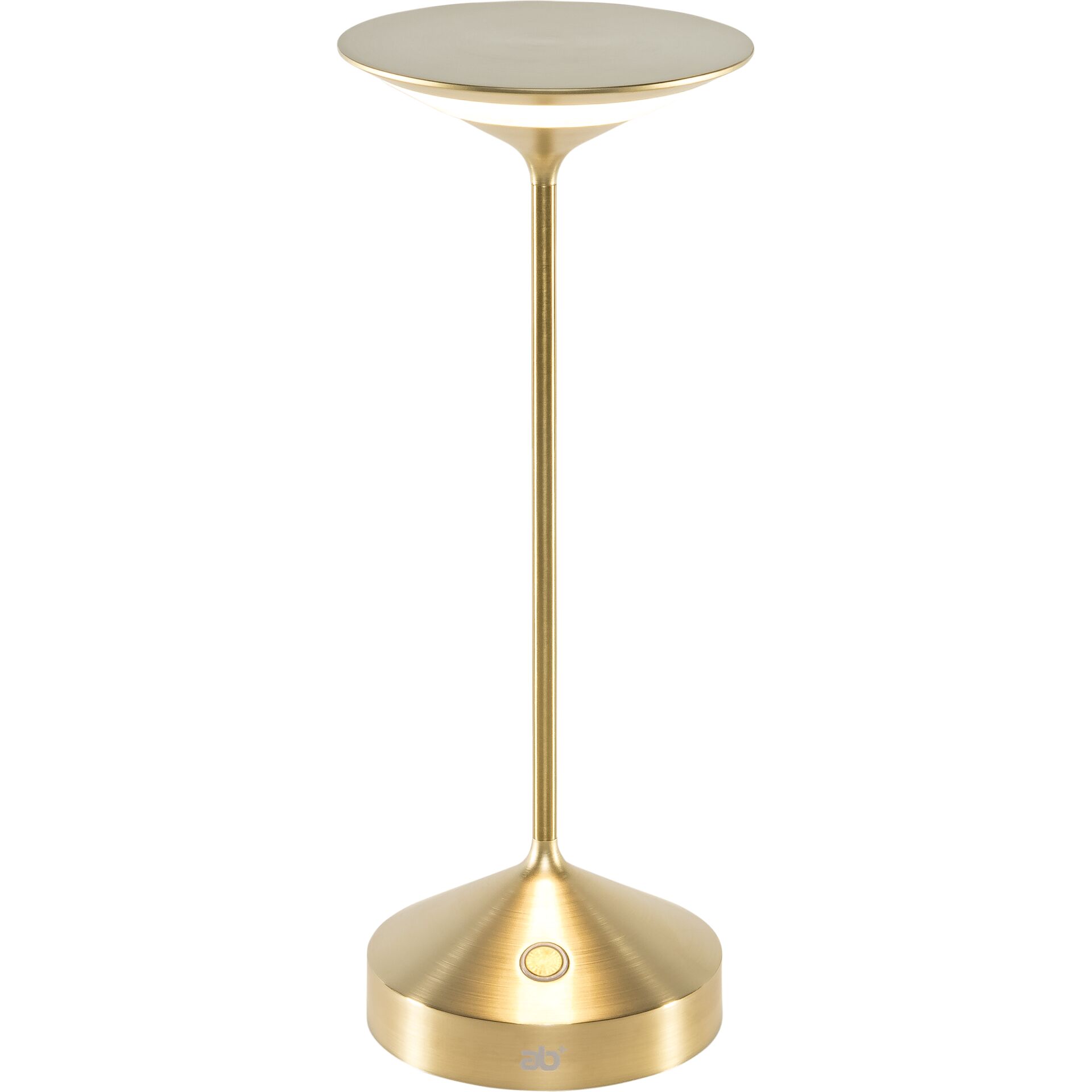Stehlampe, Gold, Metall, Rund, Tischlampe