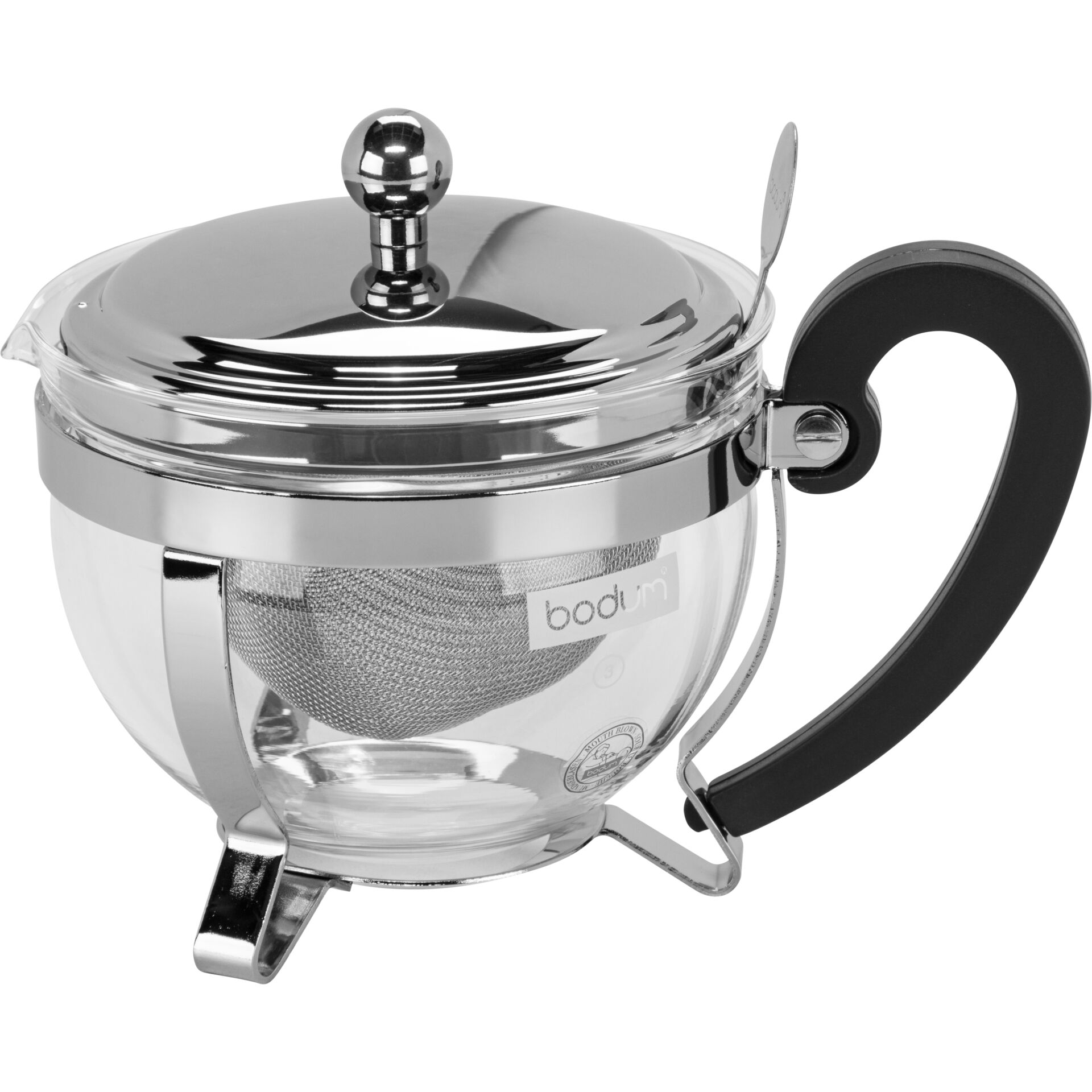 Teekanne, Glasbehälter, Stahlrahmen, Filtereinsatz, Kaffeekanne