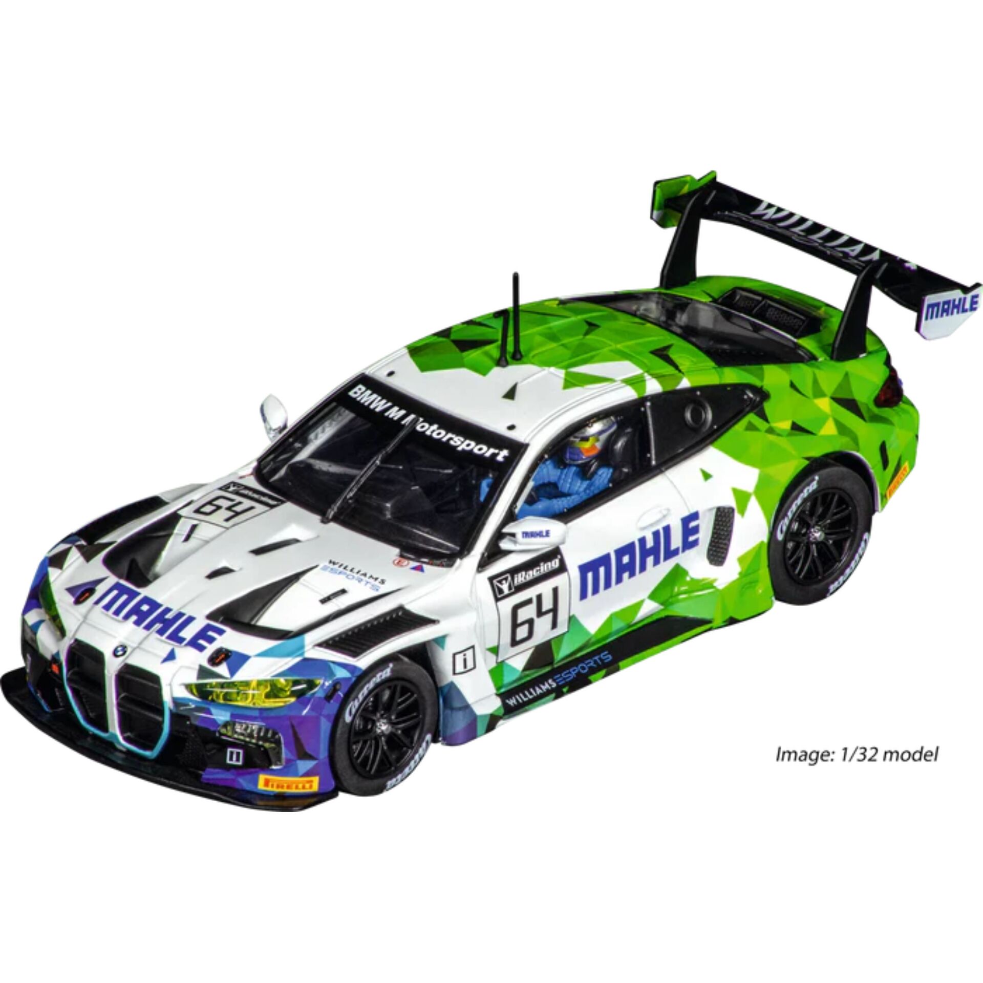 Rennwagen, Modellauto, 1/32 Maßstab, Grün, Gestreift