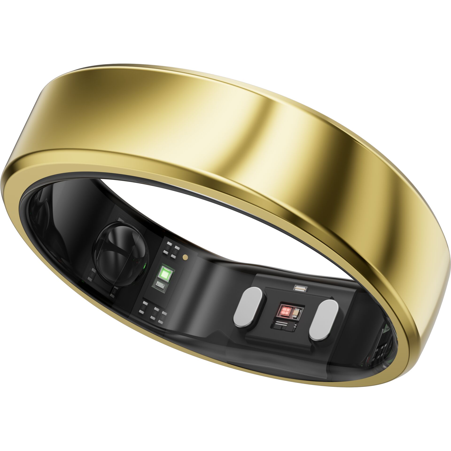Zubehor, Schmuck, Ring, Zubehor, Schmuck, Ring, smartwatch band, gold color, metal ring, internal components, wearable device