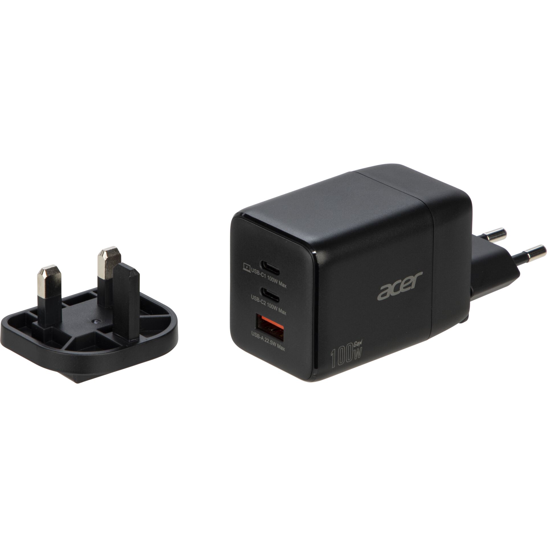 USB-C 100W, netzteil, Reiseladeadapter, USB-A Ladeport, Acer Netzadapter