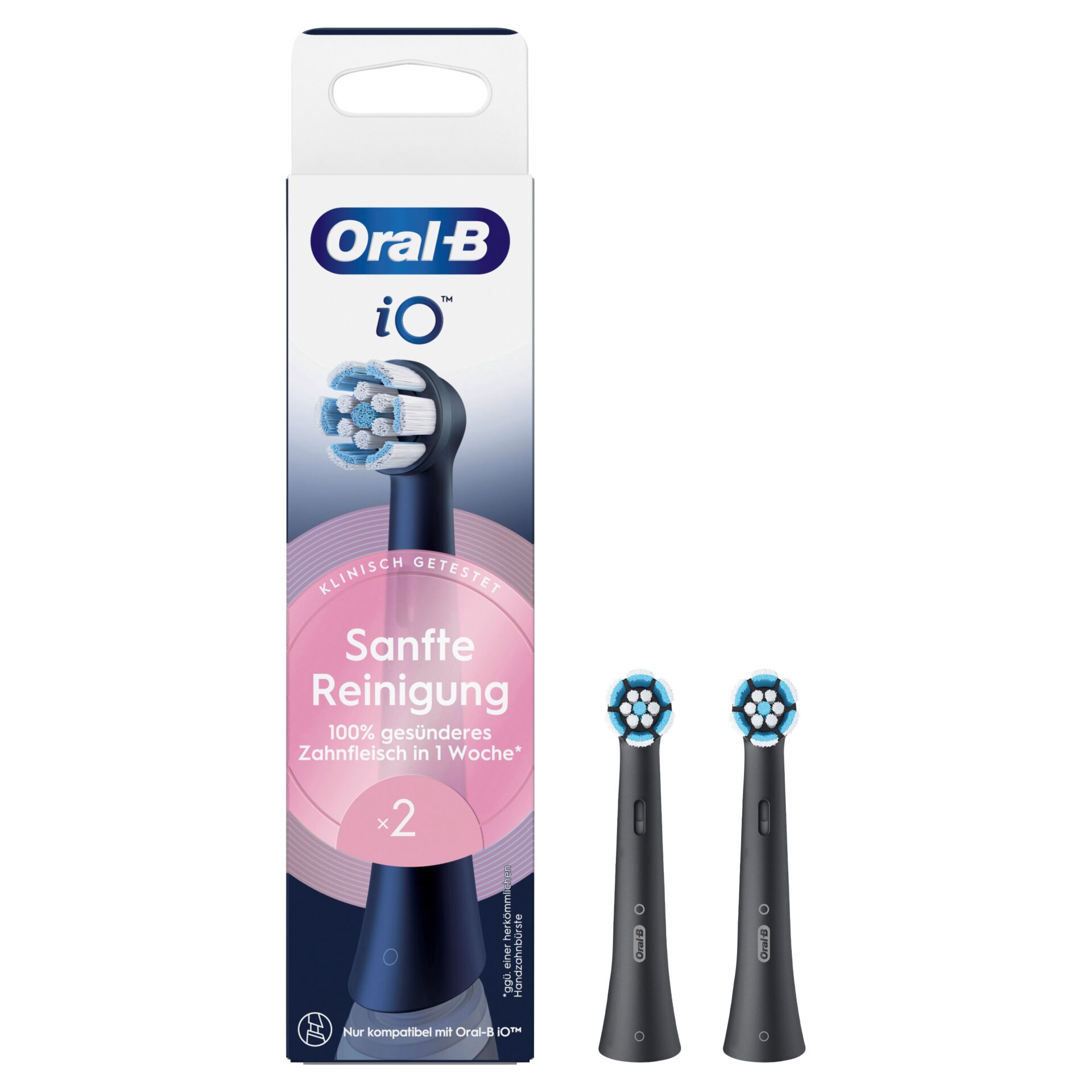 Elektrische Zahnbürstenaufsätze, Zahnputzaufsätze, Oral-B iO, Weiche Borsten, Duo-Pack
