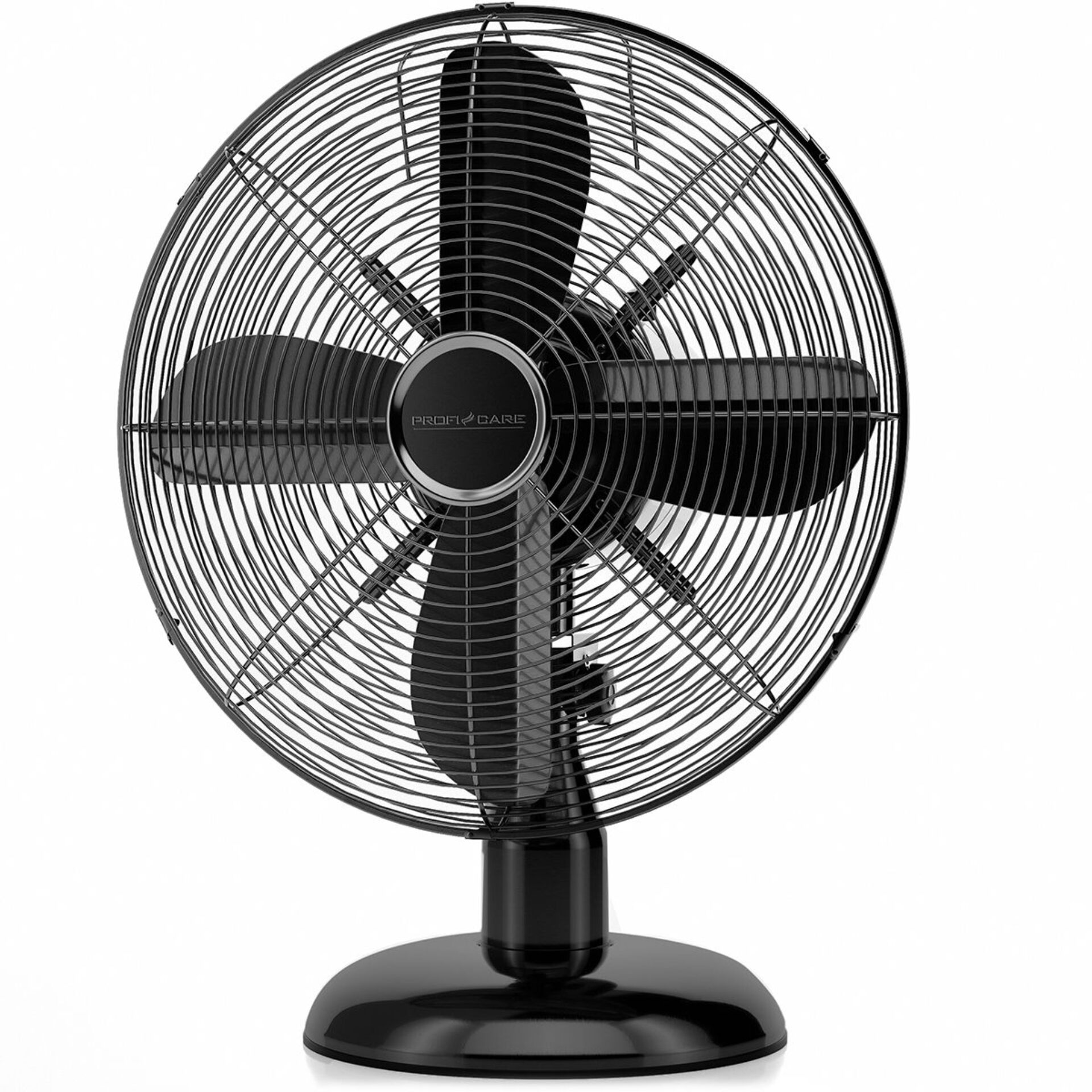 Ventilator, Standventilator, Schwarz, 3-Blatt-Propeller, Metalldesign