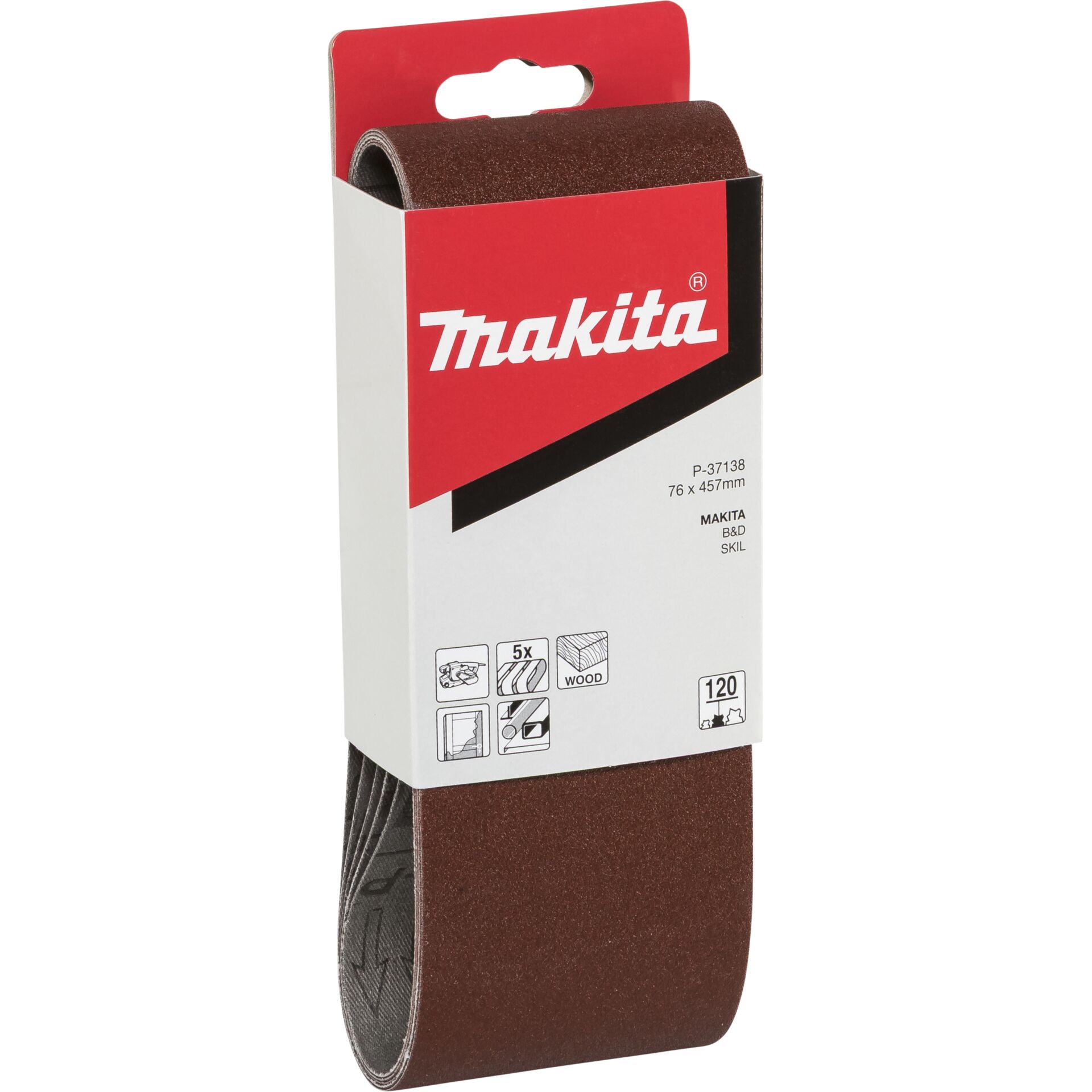 Makita 76x457mm K120  sanding belt