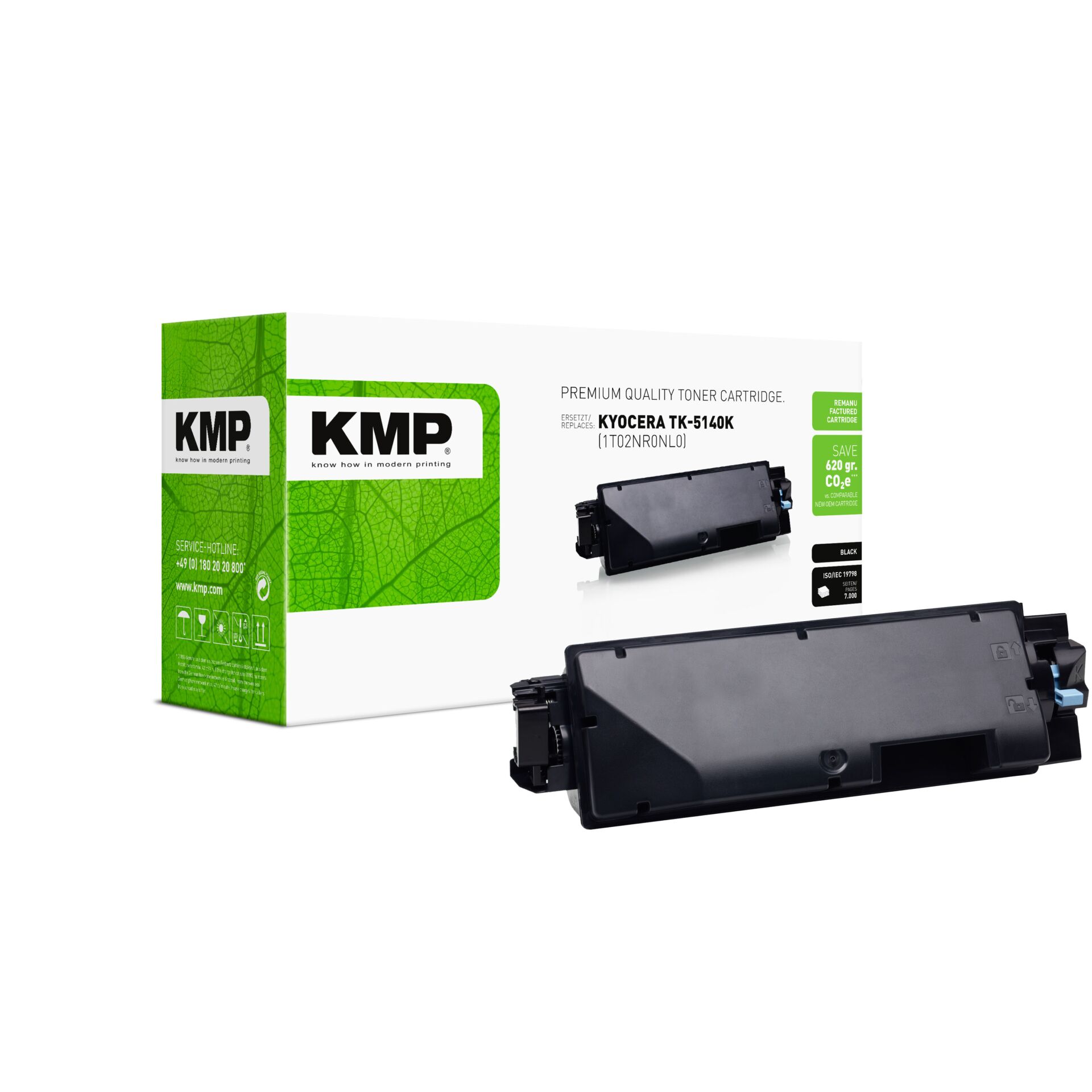 Adapter, Elektronik, Computer-Ausrüstung, Computerausrüstung, Tonerpatrone, KMP-Box, Kyocera TK-5140K, Schwarzer Toner, Drucker-Zubehör