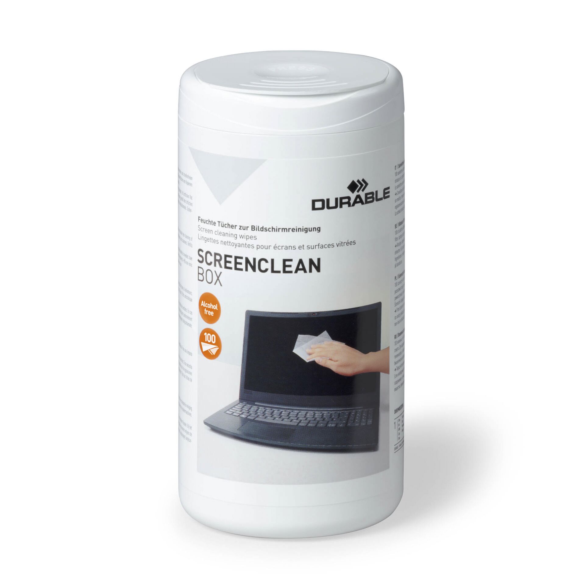 Durable SCREENCLEAN BOX 100  Screen Cleaning Wipes     573602