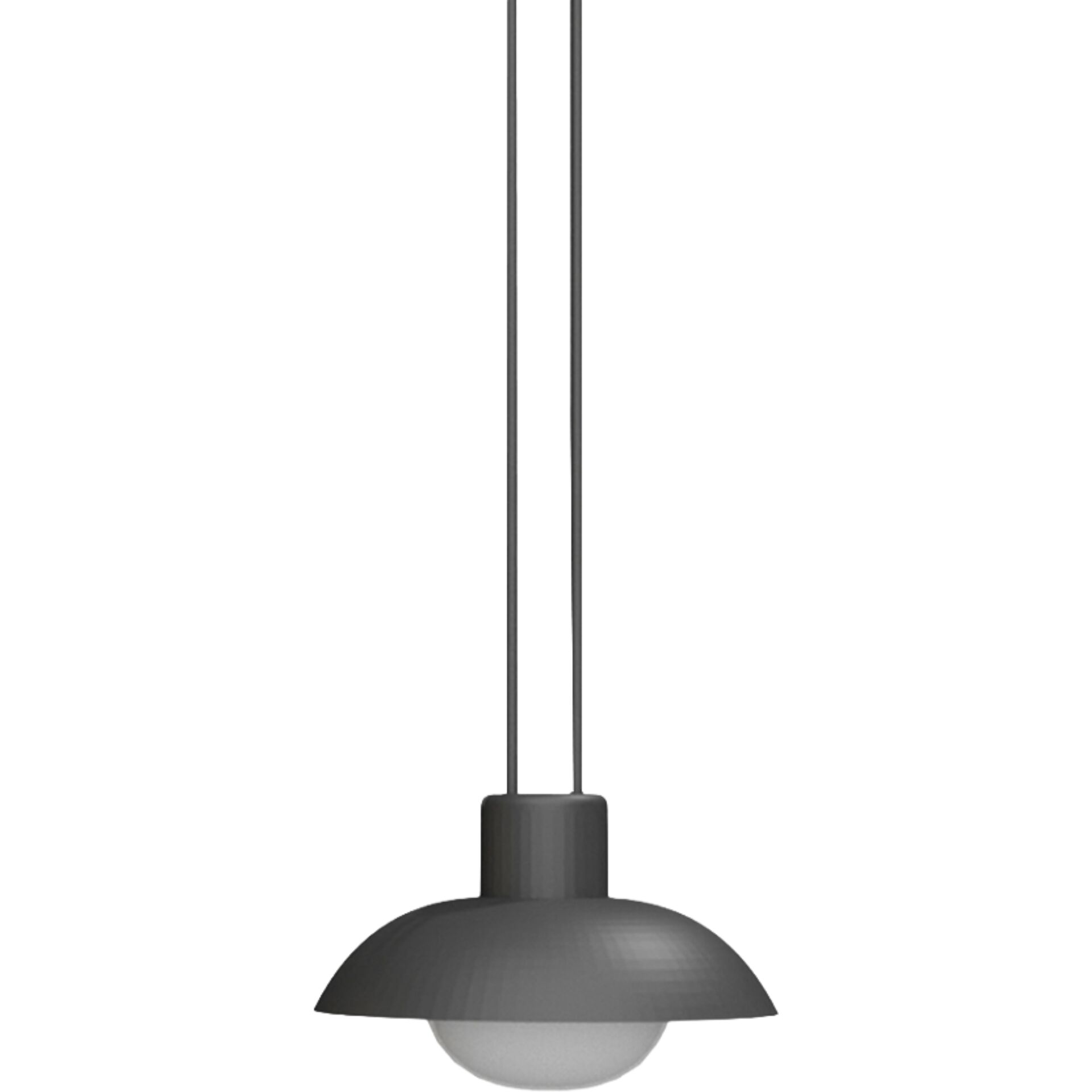 Hängeleuchte, Pendelleuchte, Grau, Metall, Glaskugel