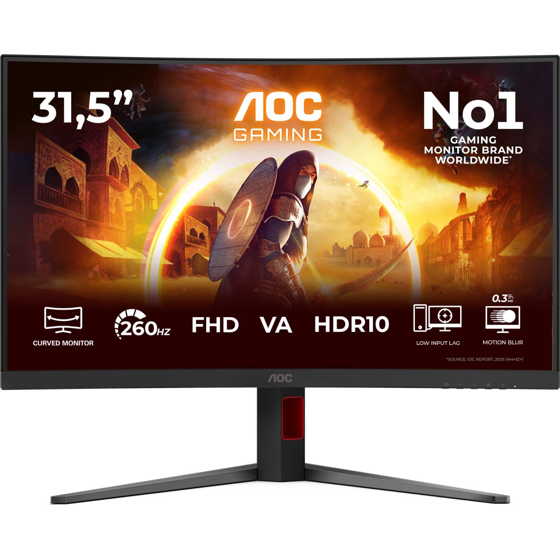 monitor, gaming, curved, AOC, FHD