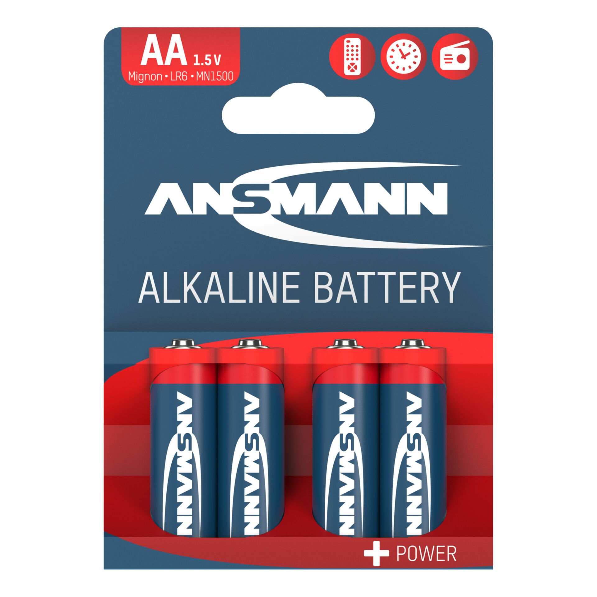 20x4 Ansmann Alkaline Mignon AA  LR 6 red-line