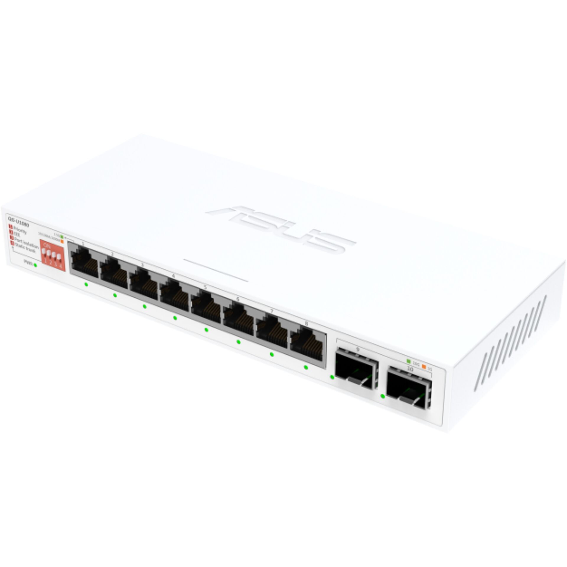 Netzwerkswitch, 8 Ethernet-Ports, SFP-Ports, Weißes Gehäuse, ASUS