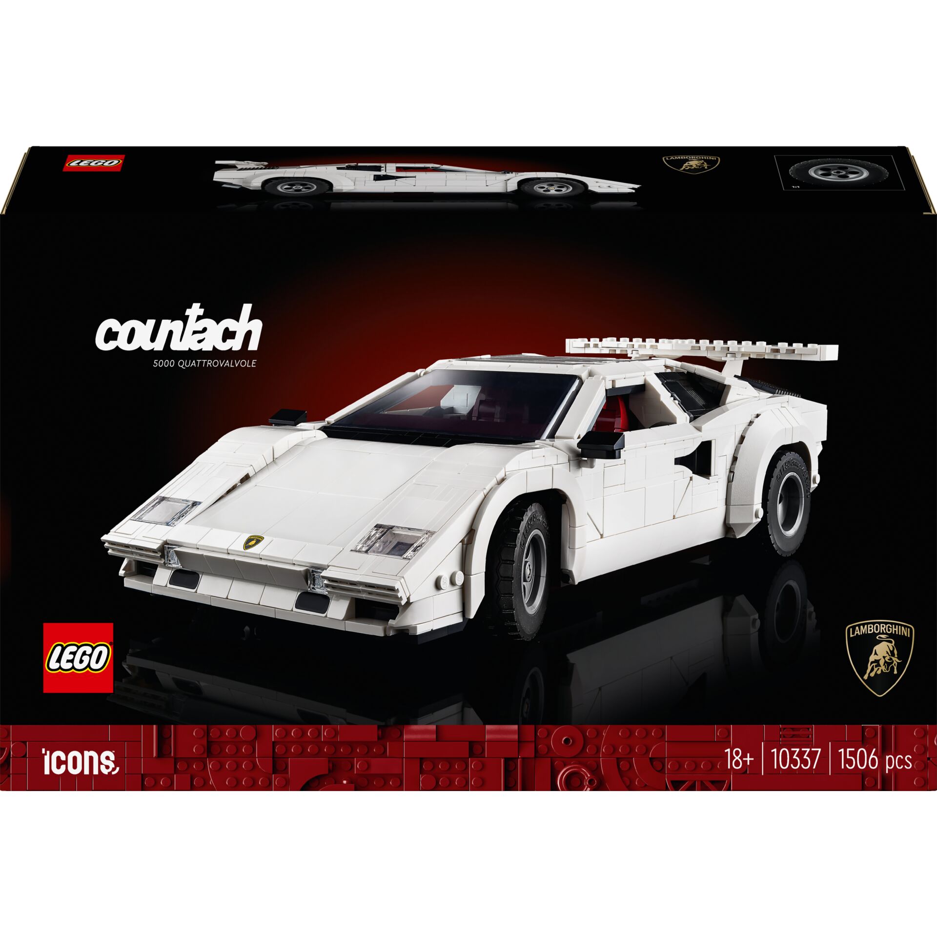 LEGO, Lamborghini, Countach, Sportwagen, Weiß