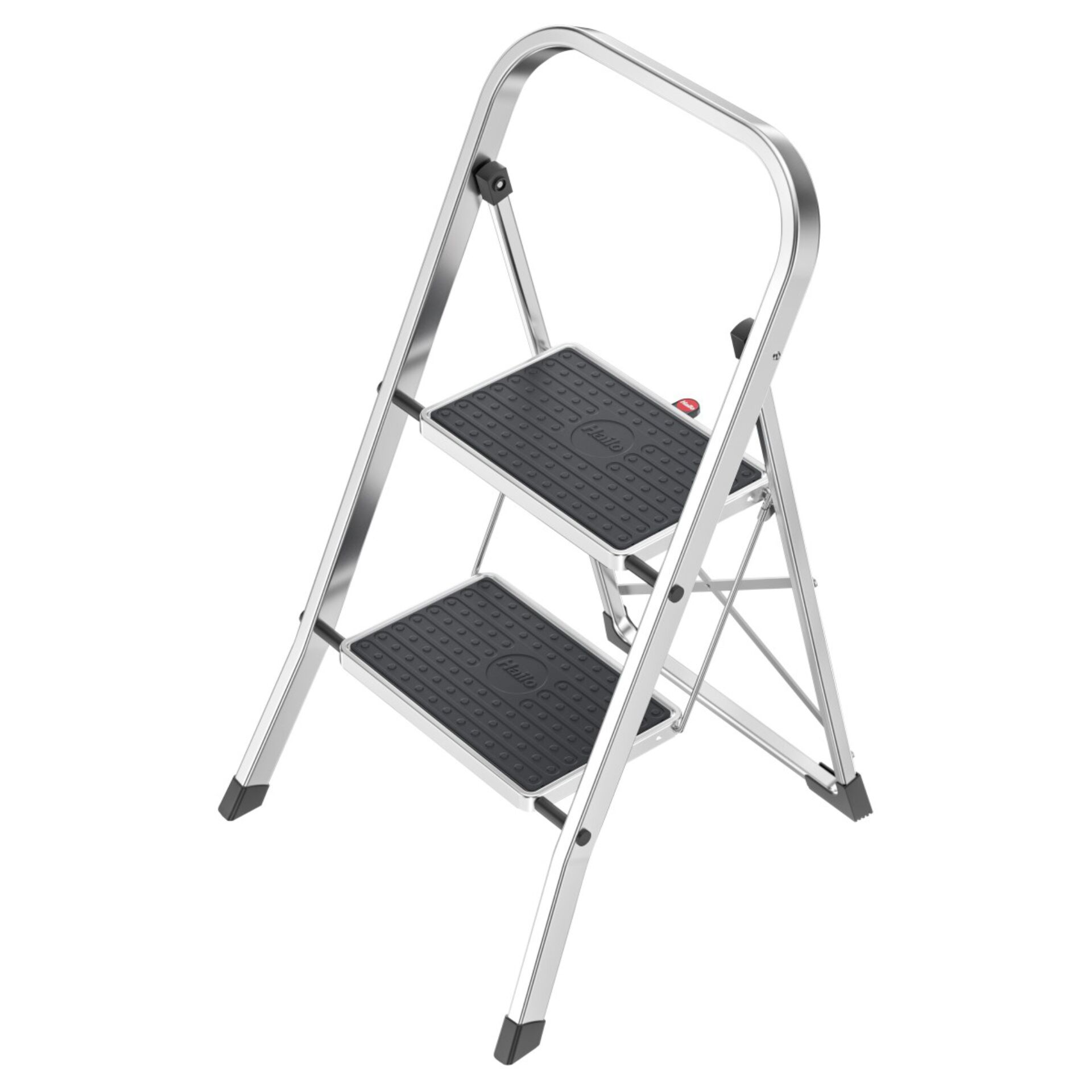 Stufenleiter, Trittstufe, Aluminiumrahmen, doppelstufig, rutschfeste Stufen