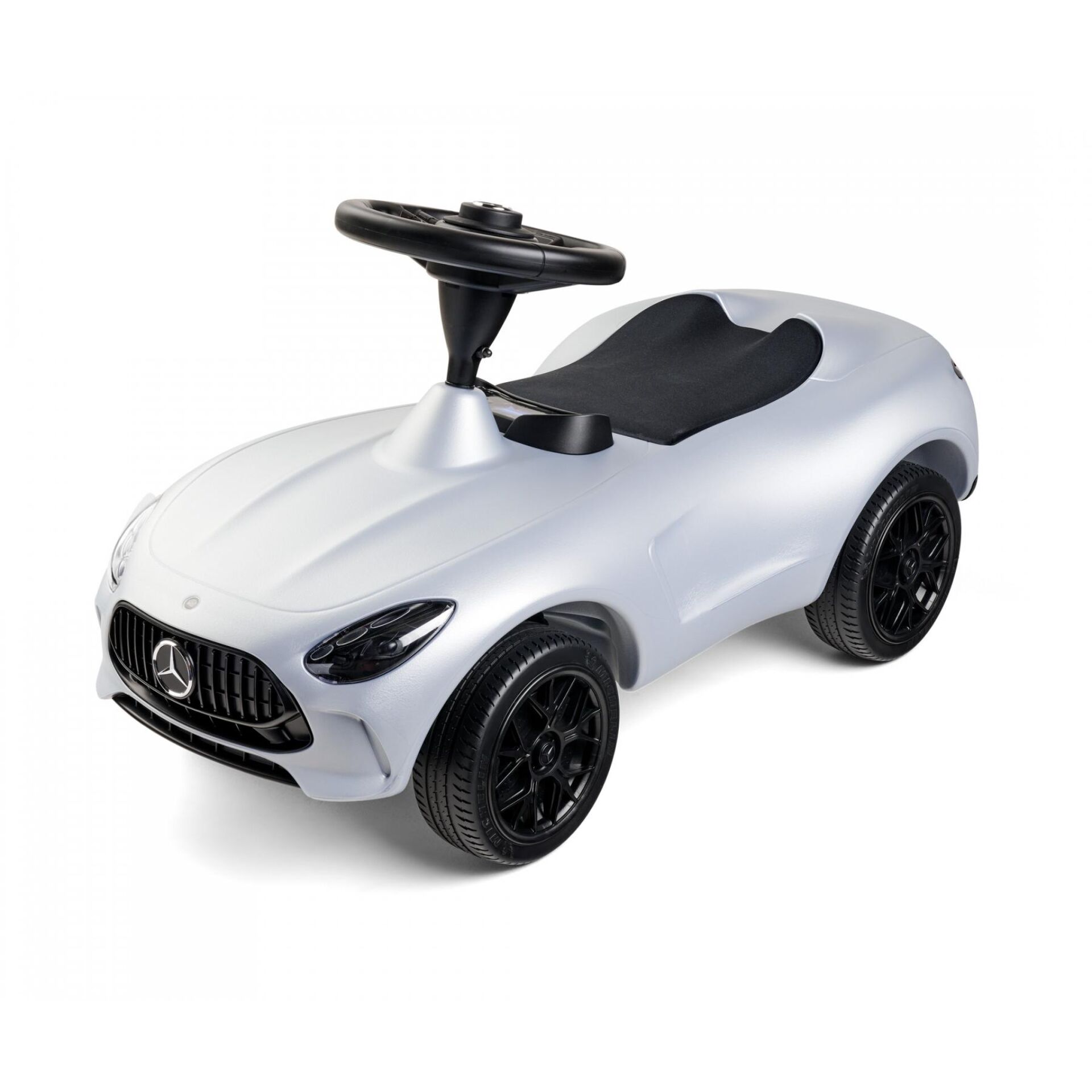 Kinderauto, Geschwindigkeitswagen, Silber, Mercedes-Optik, Steuerknüppel-Sitz