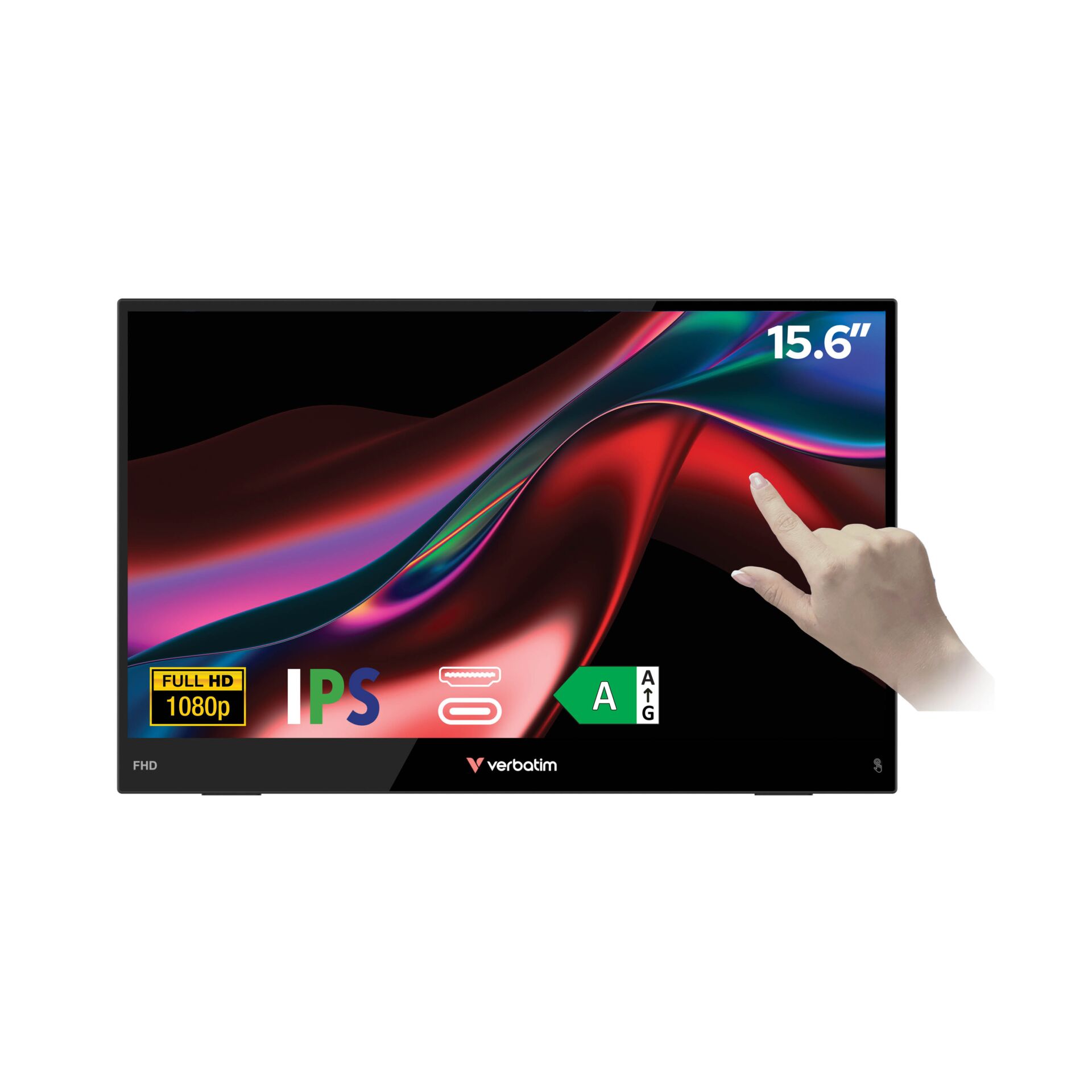 monitor, 15,6 Zoll, IPS, Touchscreen, Full HD