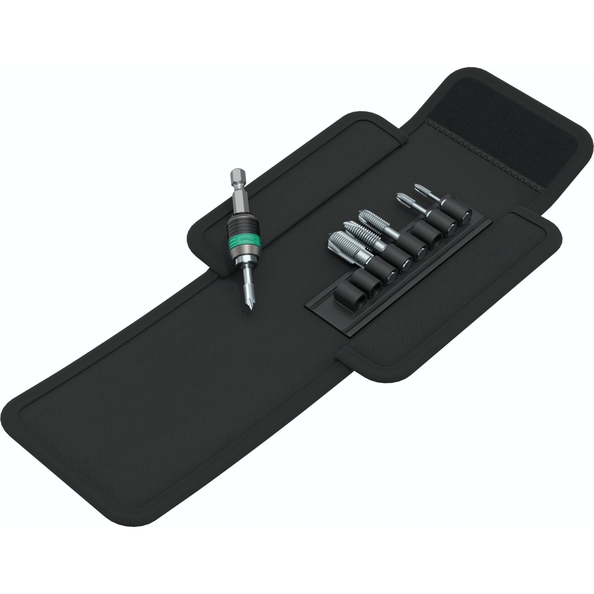 Schraubendreher-Bitset, Bit-Halter, Schraubenausdreher, Stofftasche, Schwarz