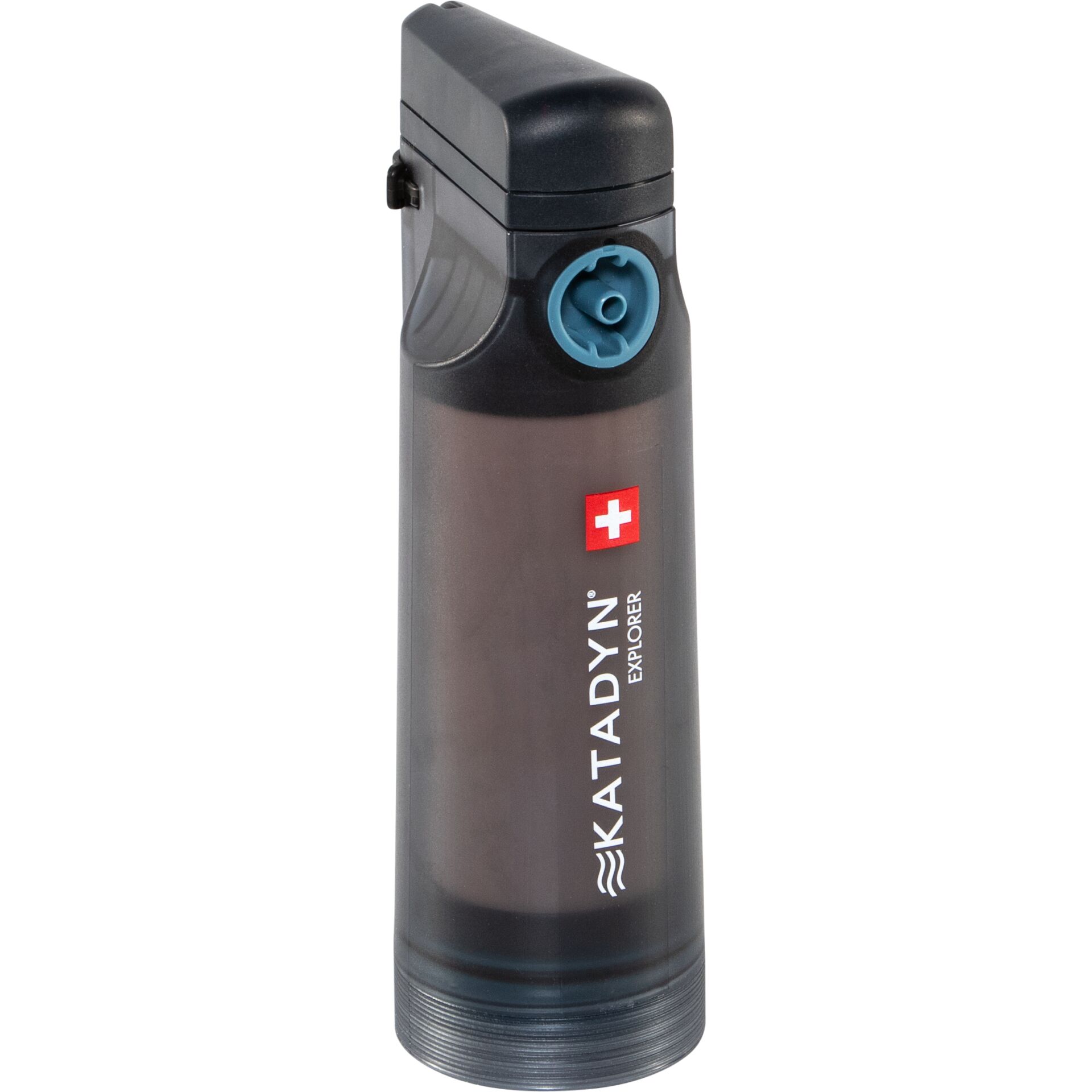 Trinkflasche, Wasserflasche, Schwarz, Schwarz-transparent, Katalytischer Explorer