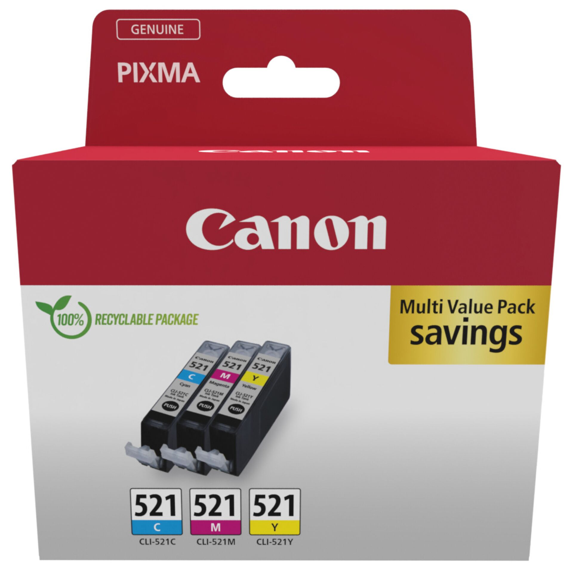 Canon CLI-521 C/M/Y  Multipack