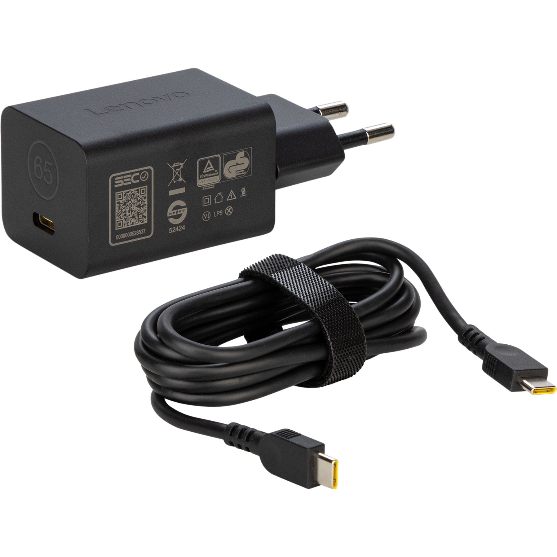 EU-Stecker, USB-C-Ladegerät, Wandladegerät, Kabel enthalten, 65W