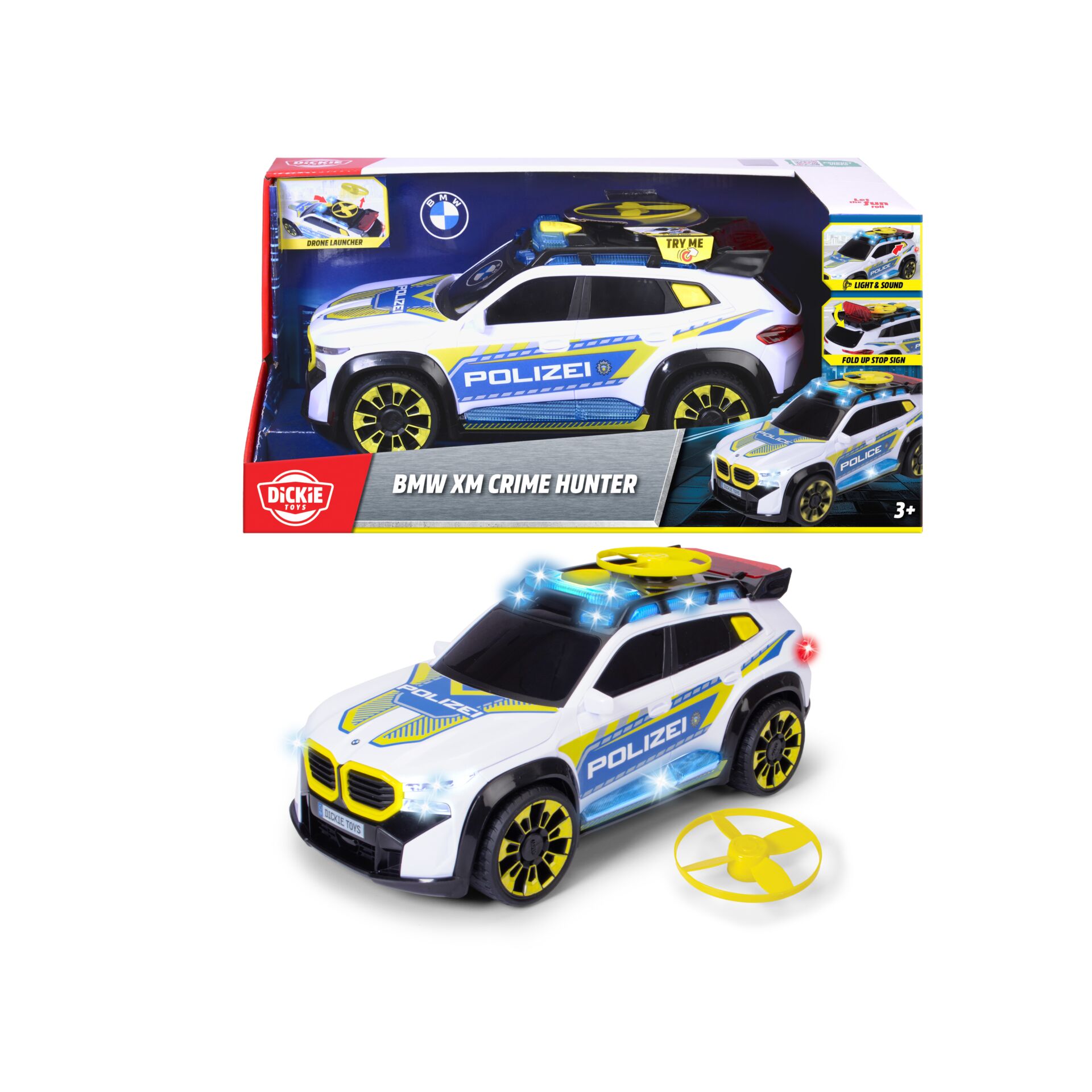 Polizeiauto, Rennwagen, Spielzeugauto, LED-Beleuchtung, Rotor?