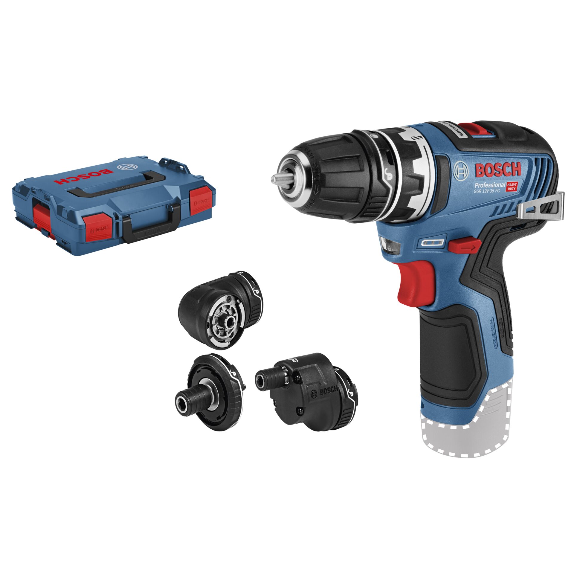 Akku-Bohrmaschine, Schwarz-Blau, Bohrmaschine, Koffer, Werkzeugset