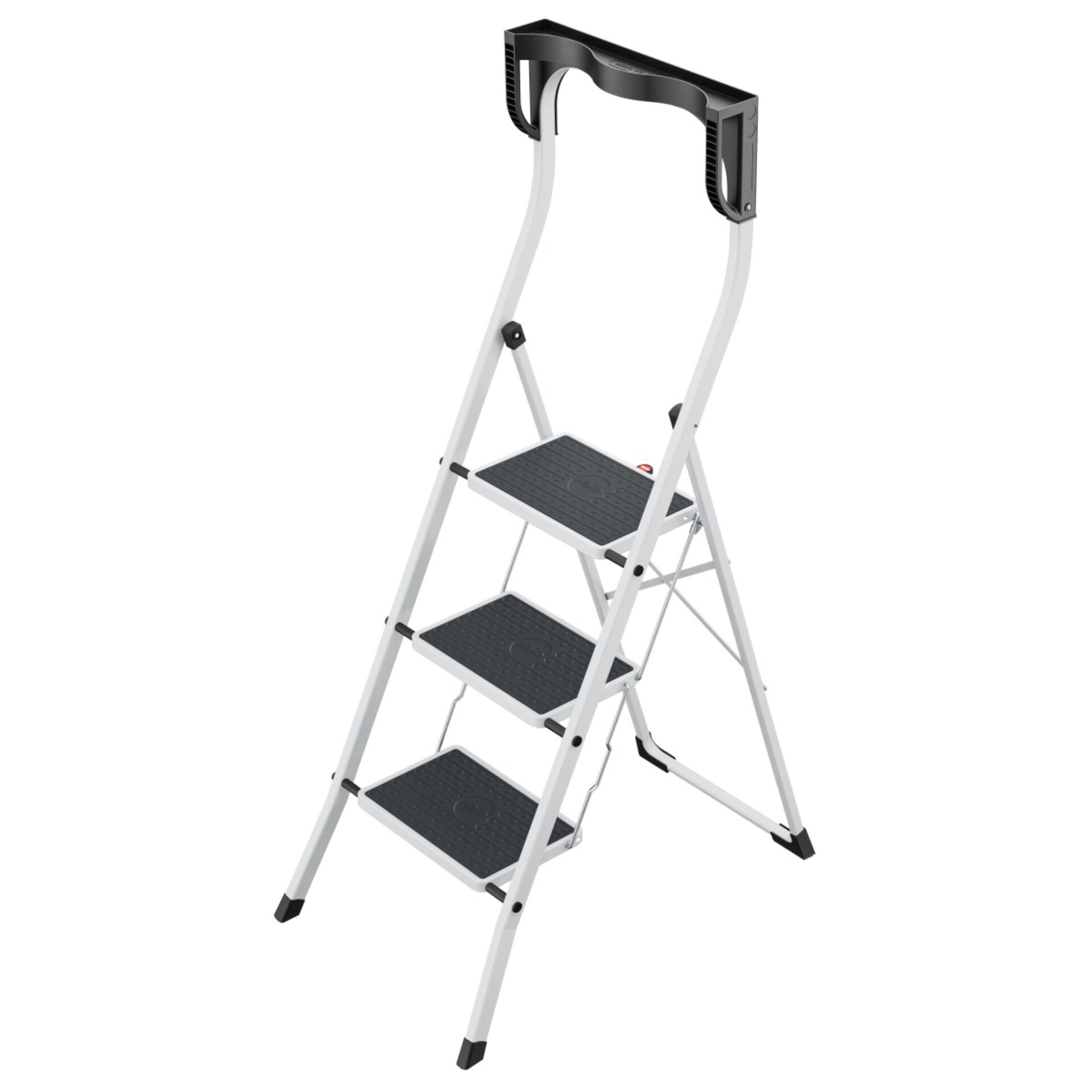 Trittleiter, Leiterstufe, 3-Stufen, Aluminium, Rutschfeste Stufen